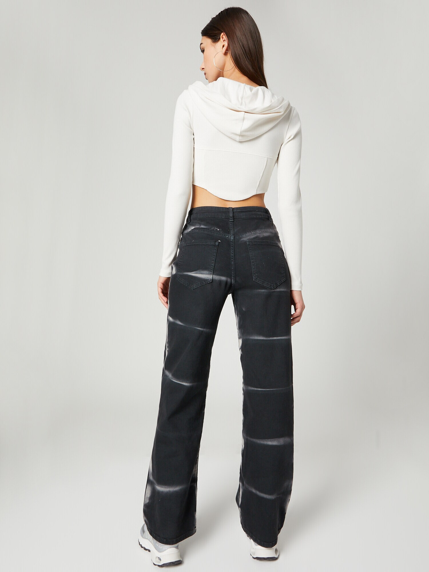 VIERVIER Jeans 'Mayra' bej / maro deschis / negru - Pled.ro