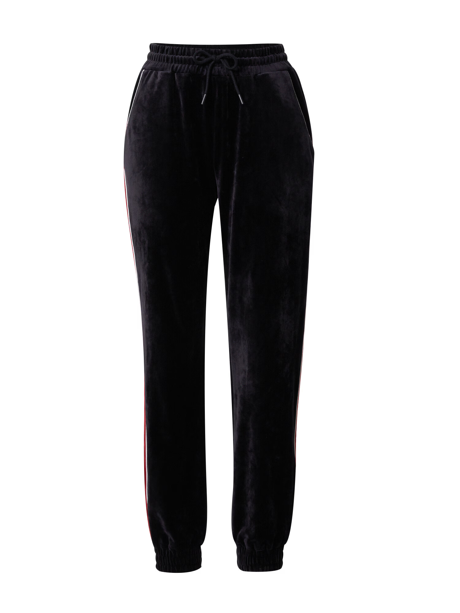 VIERVIER Pantaloni 'Lene' roșu bordeaux / negru - Pled.ro