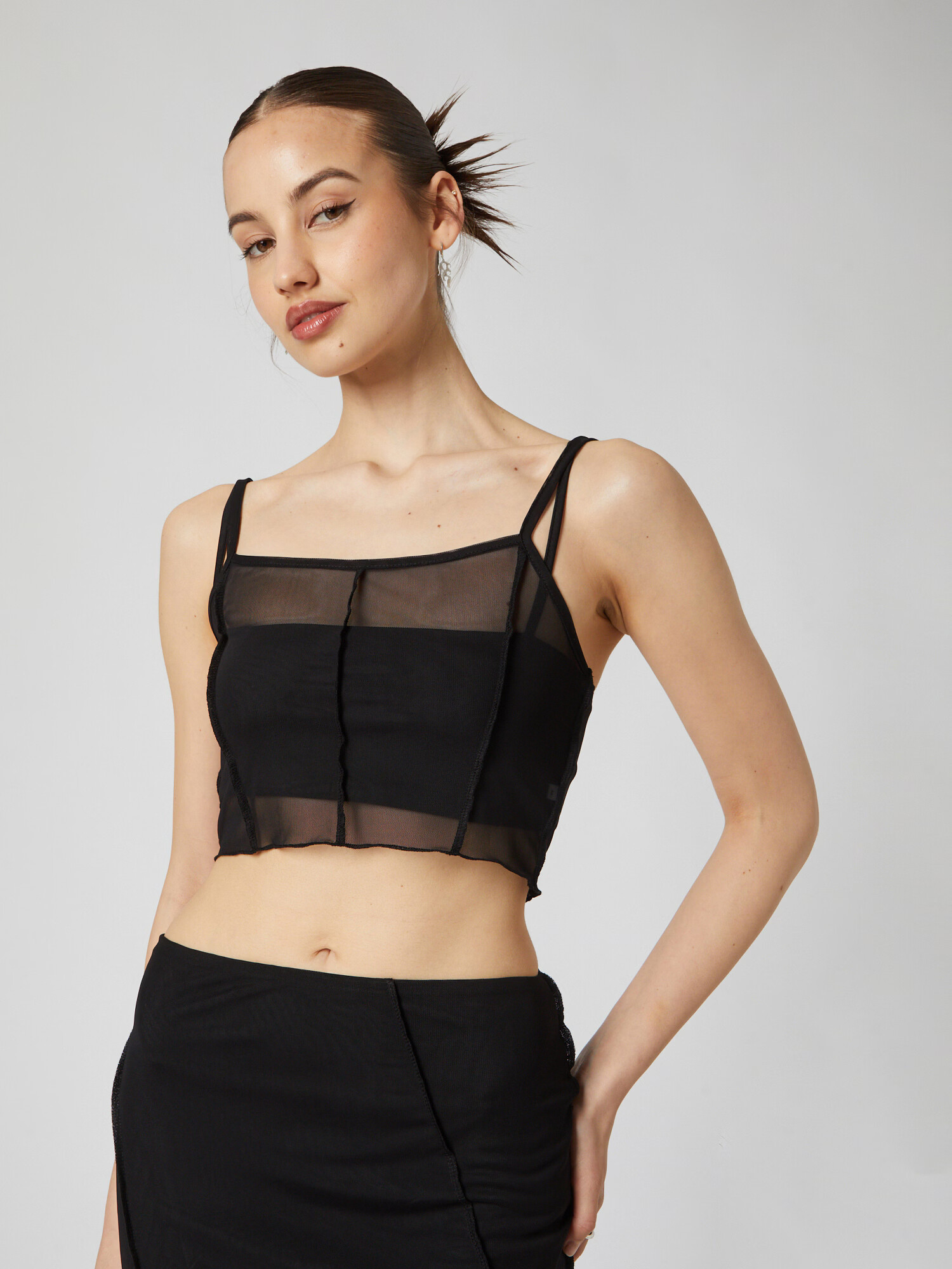 VIERVIER Top 'Malena' negru - Pled.ro