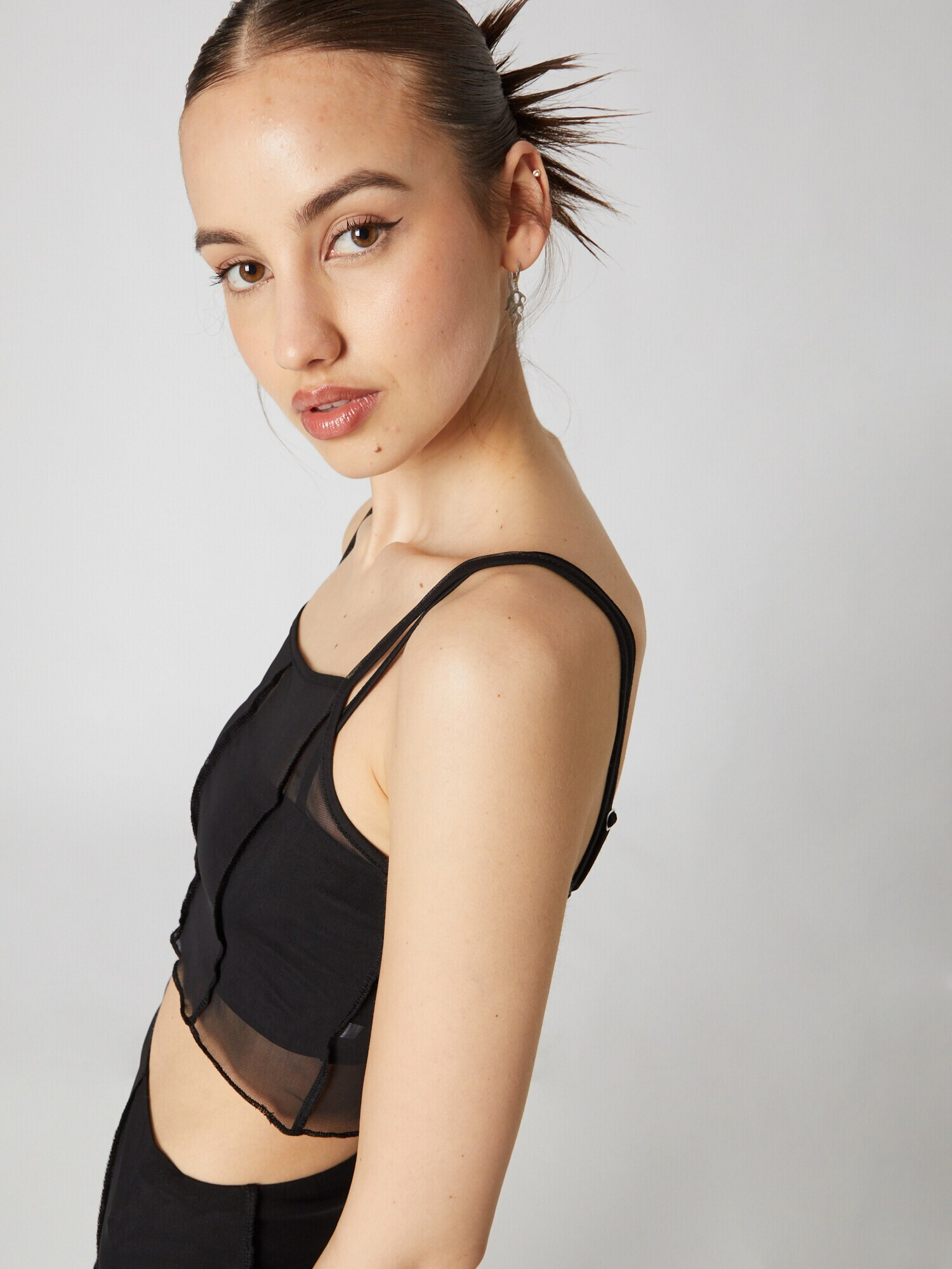 VIERVIER Top 'Malena' negru - Pled.ro