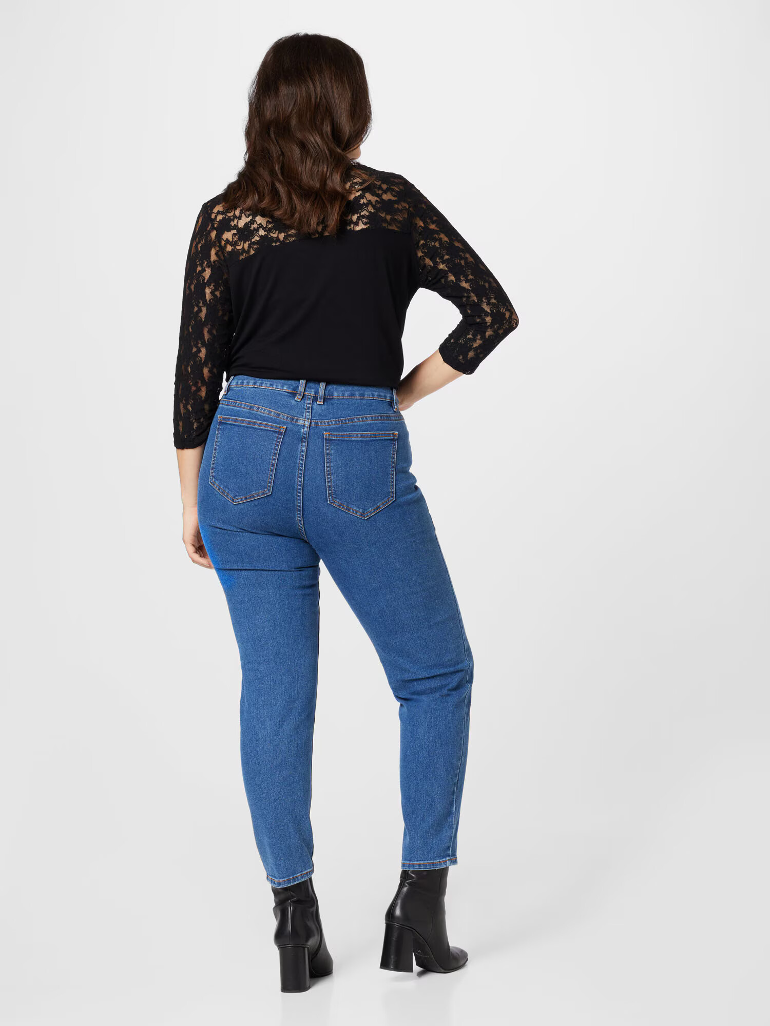 Vila Curve Jeans albastru denim - Pled.ro