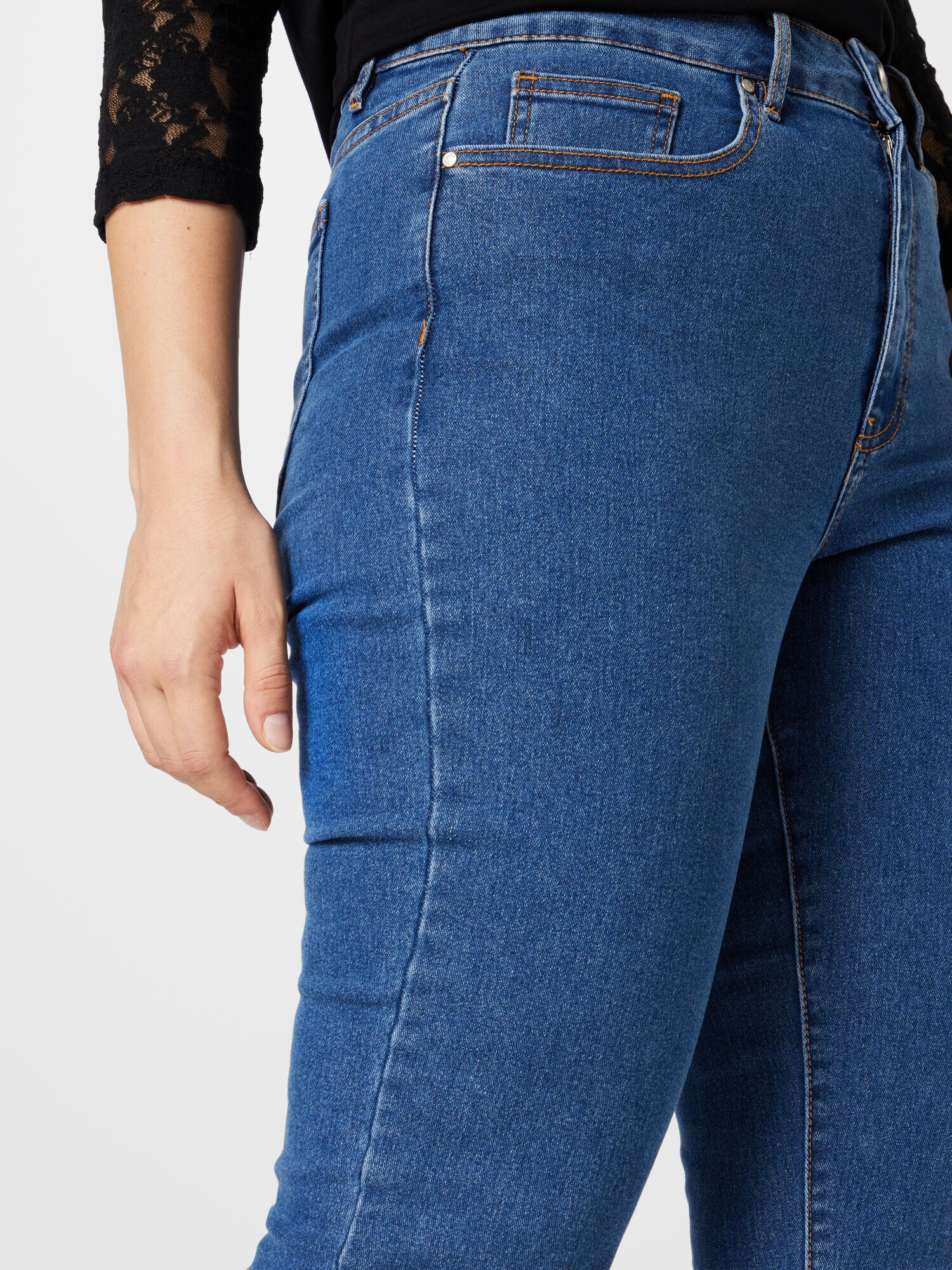 Vila Curve Jeans albastru denim - Pled.ro