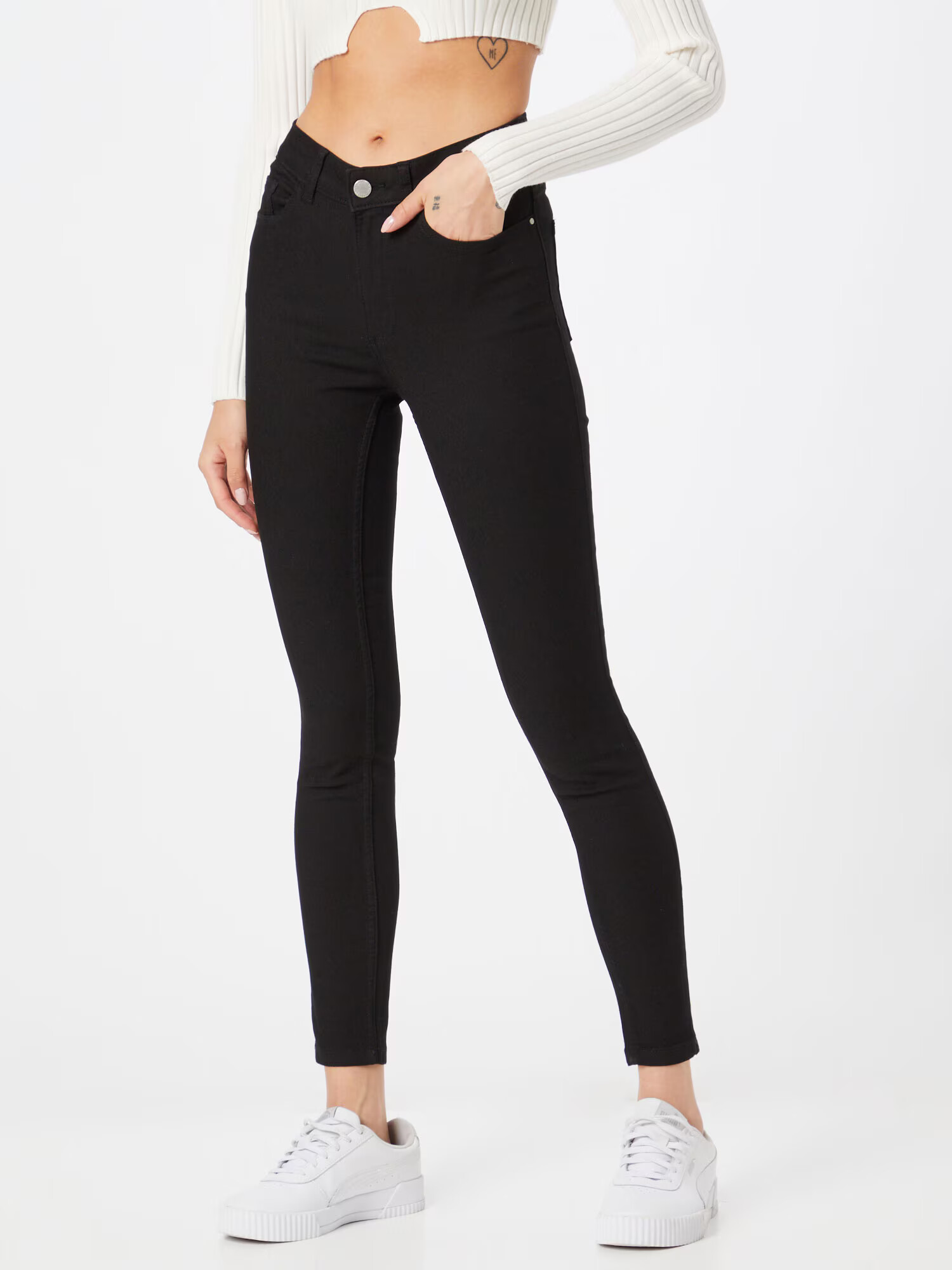 VILA Jeans 'SKINNIE BET' negru denim - Pled.ro