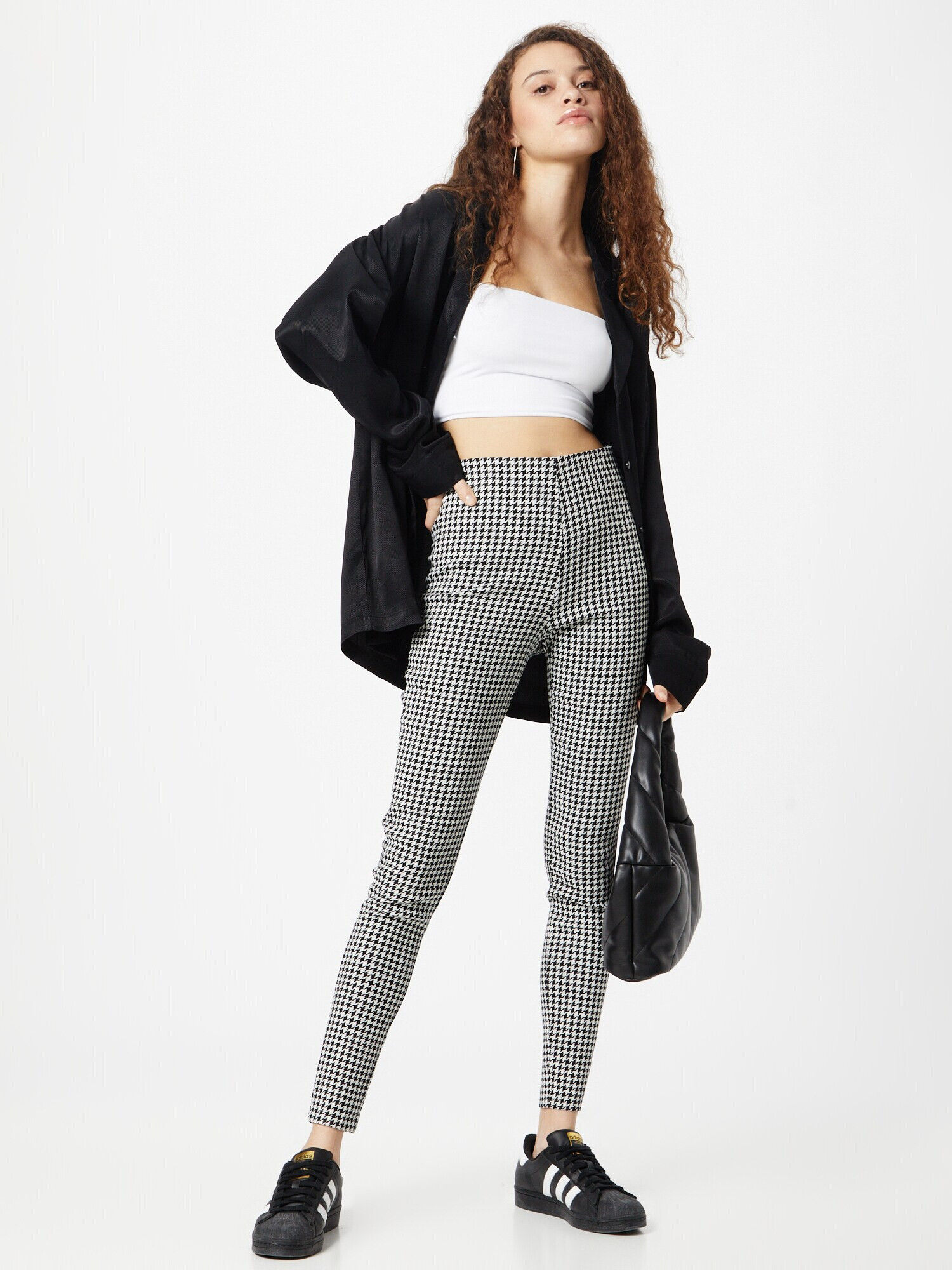 VILA Leggings 'Laura Lou' negru / alb - Pled.ro