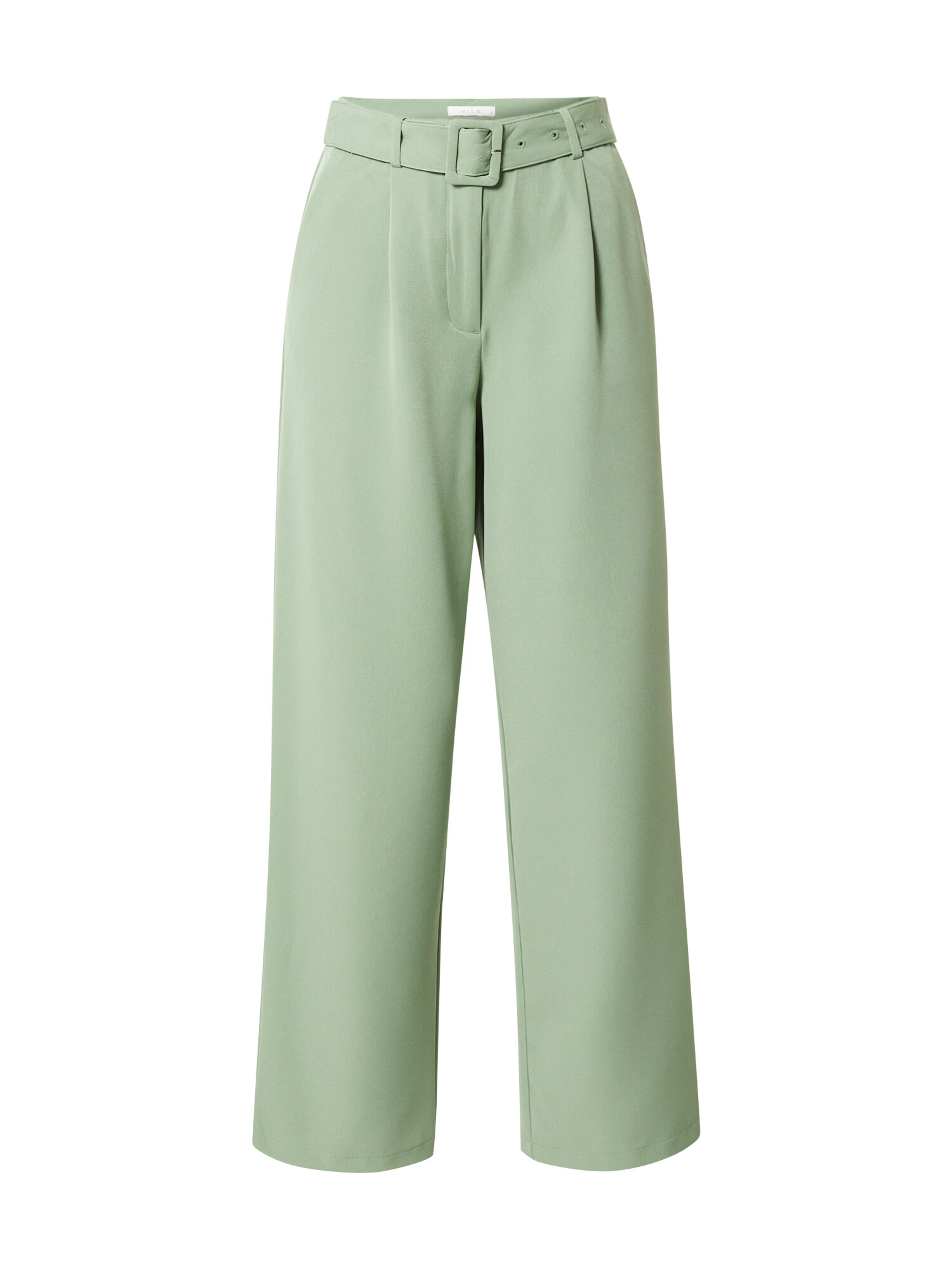 VILA Pantaloni cutați verde pastel - Pled.ro