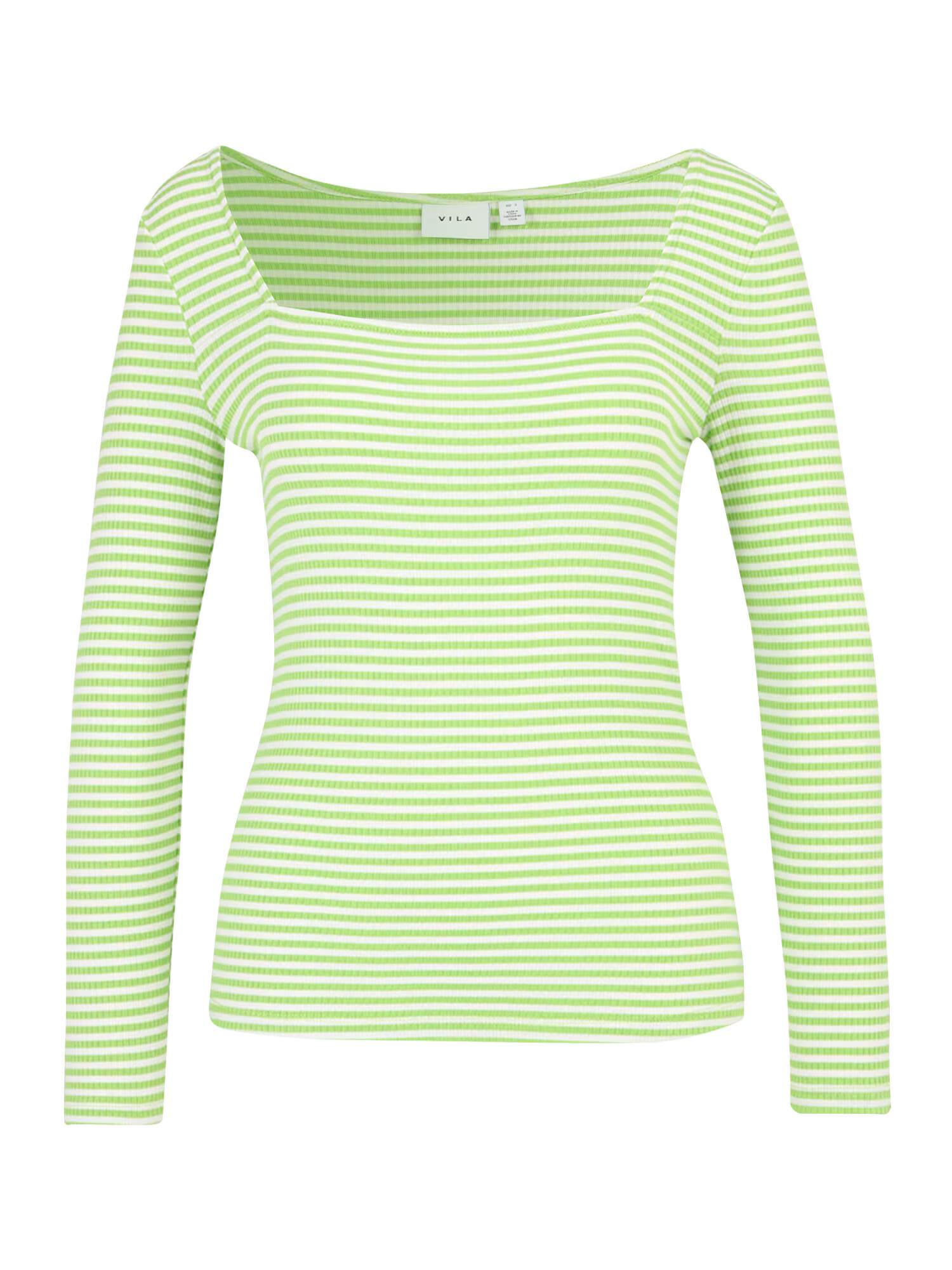 Vila Petite Tricou 'THESSA' verde deschis / alb - Pled.ro