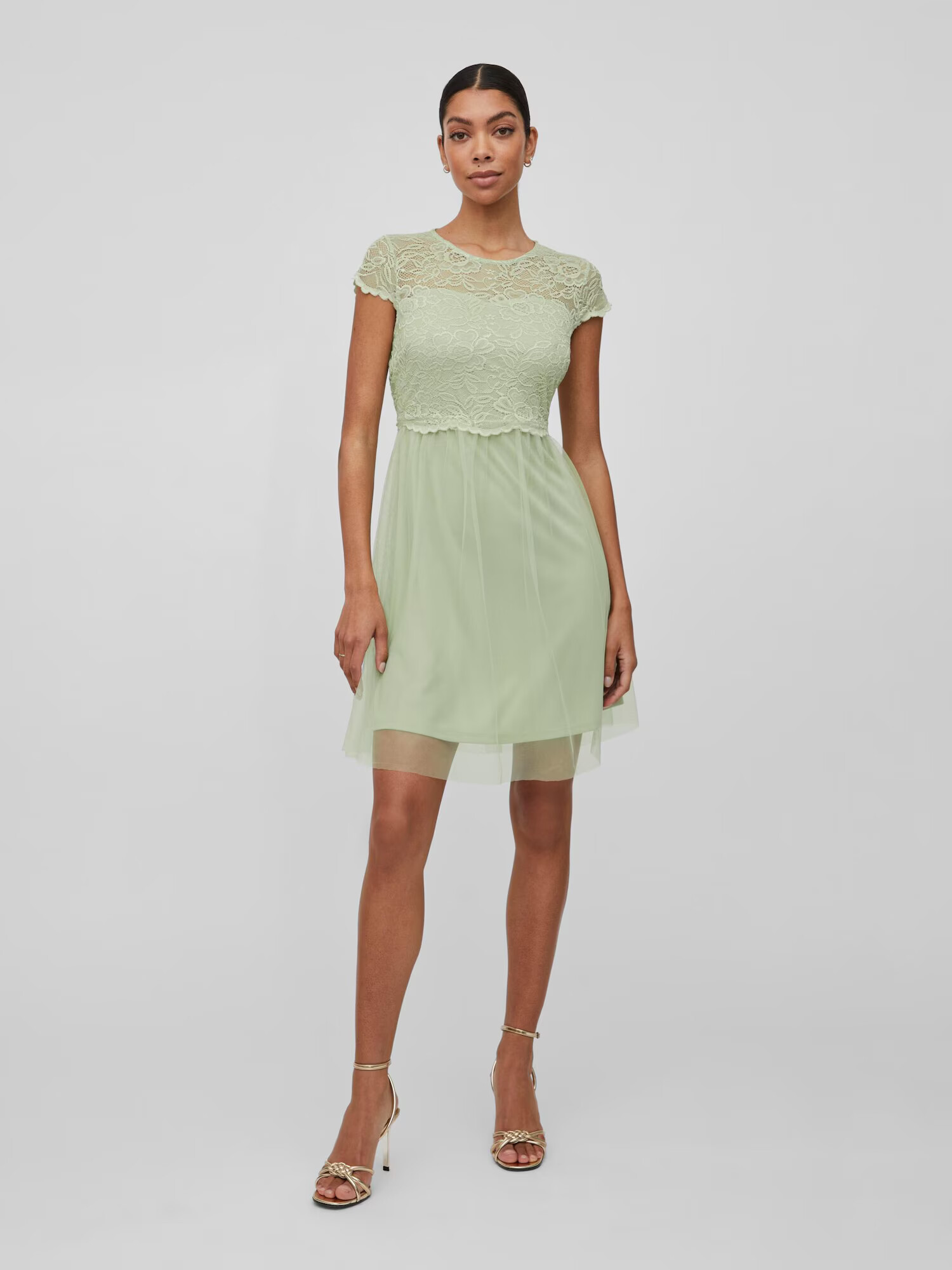 VILA Rochie de cocktail 'Lynnea' verde pastel - Pled.ro