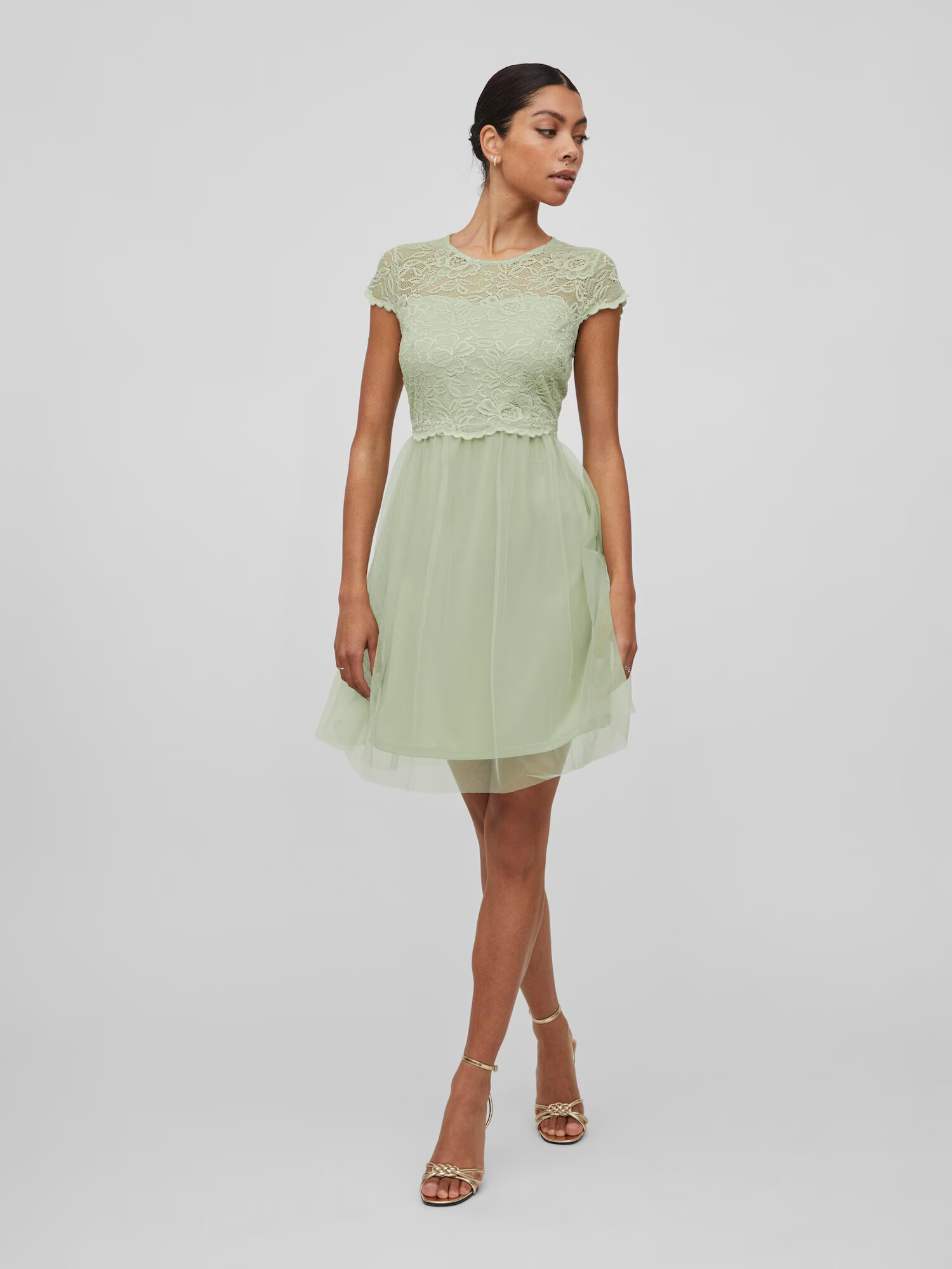 VILA Rochie de cocktail 'Lynnea' verde pastel - Pled.ro