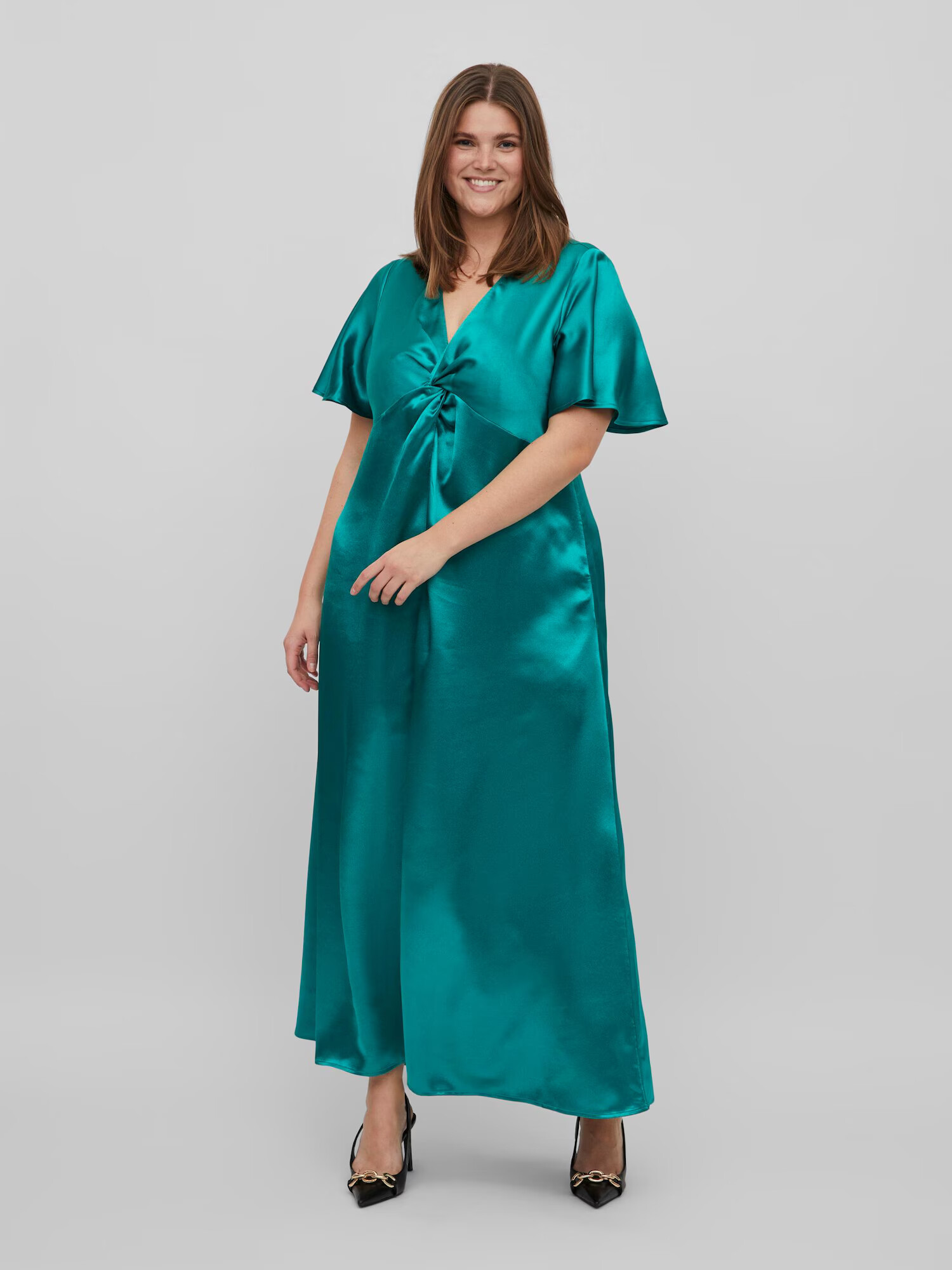 Vila Curve Rochie de seară 'Sittas' verde jad - Pled.ro