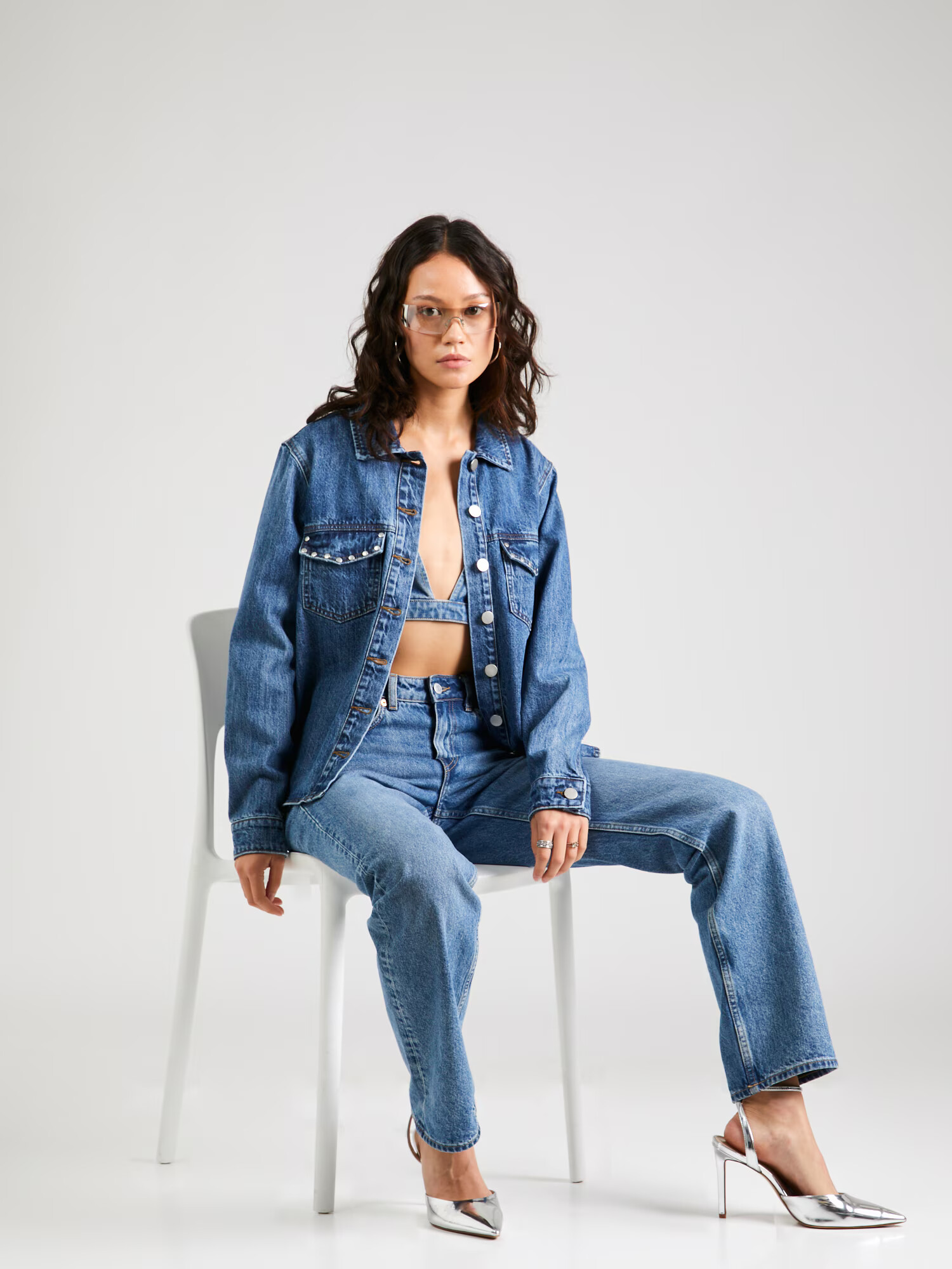 VILA ROUGE Bluză 'JOLINE' albastru denim - Pled.ro