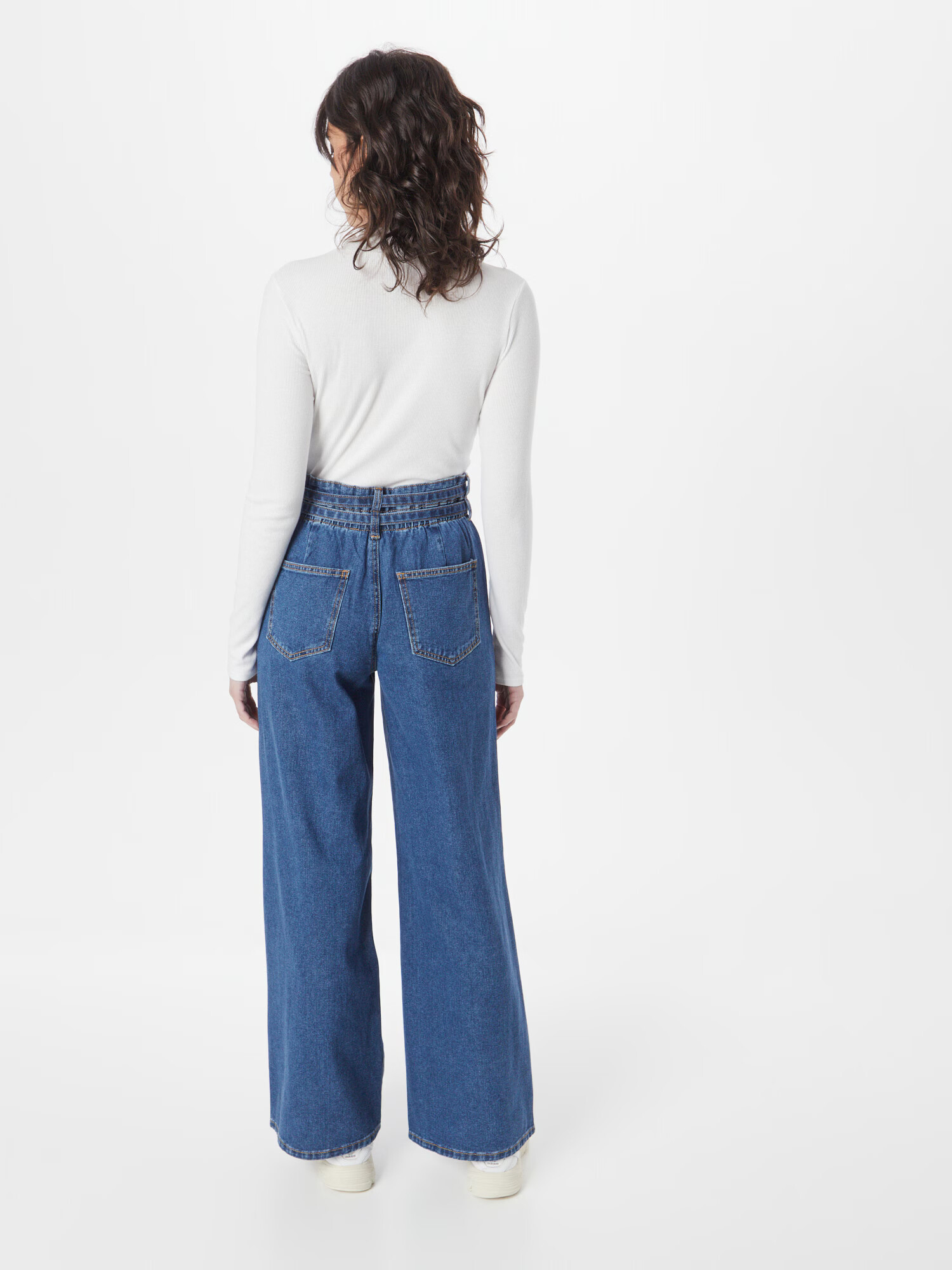 VILA ROUGE Pantaloni cu cute 'SPACE' albastru denim - Pled.ro