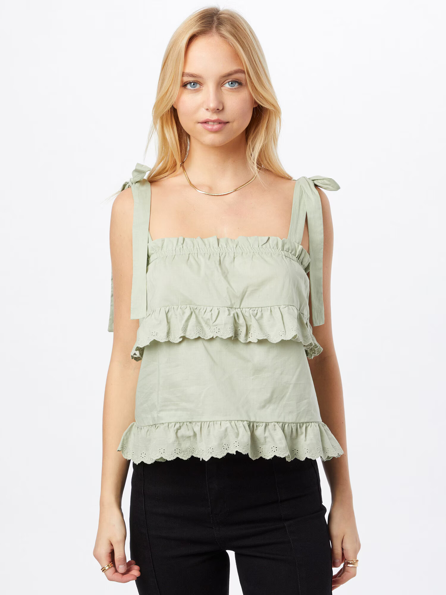 VILA Top 'GABRIELLA' verde pastel - Pled.ro