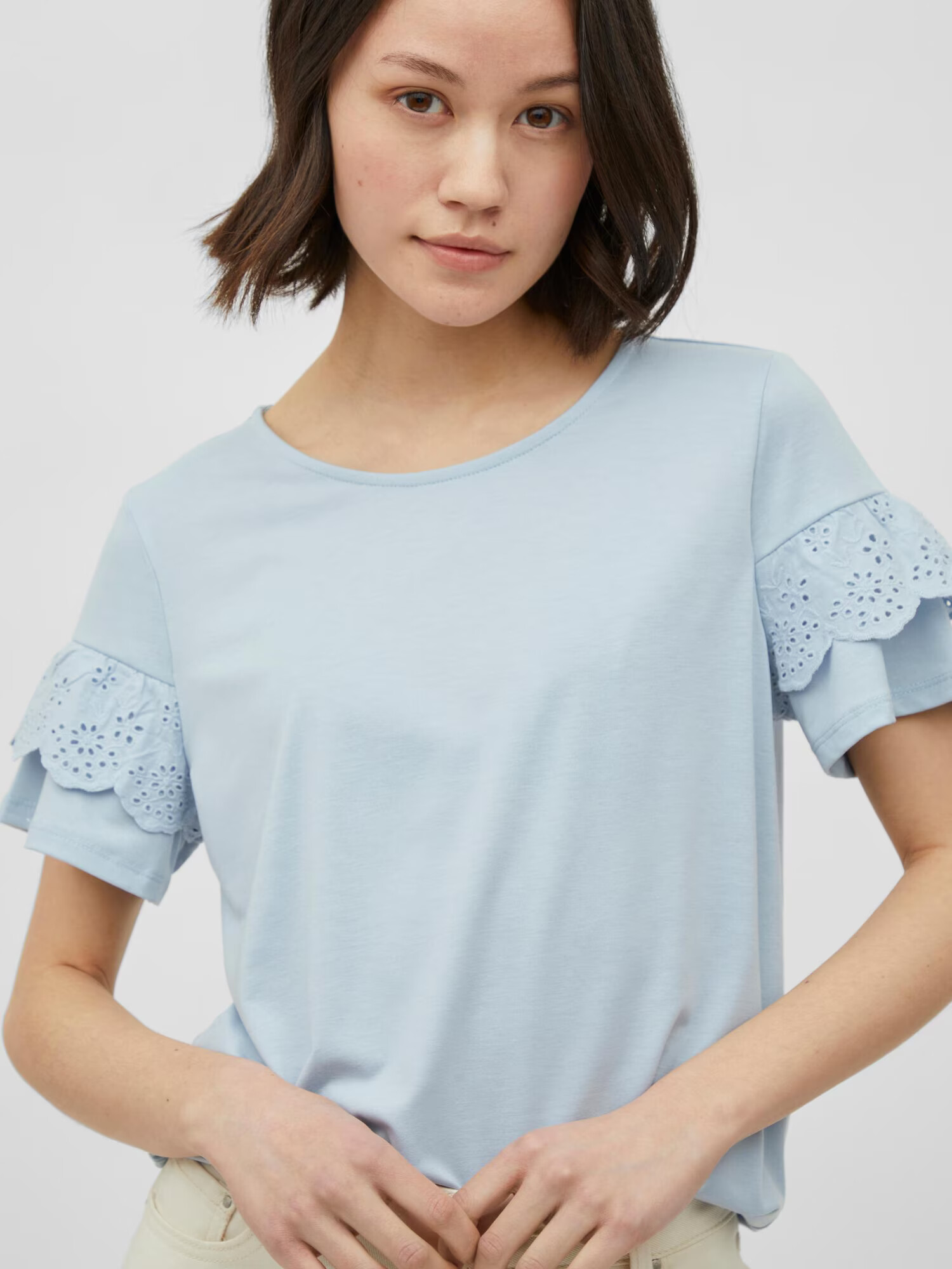 VILA Tricou 'Edena' albastru pastel - Pled.ro