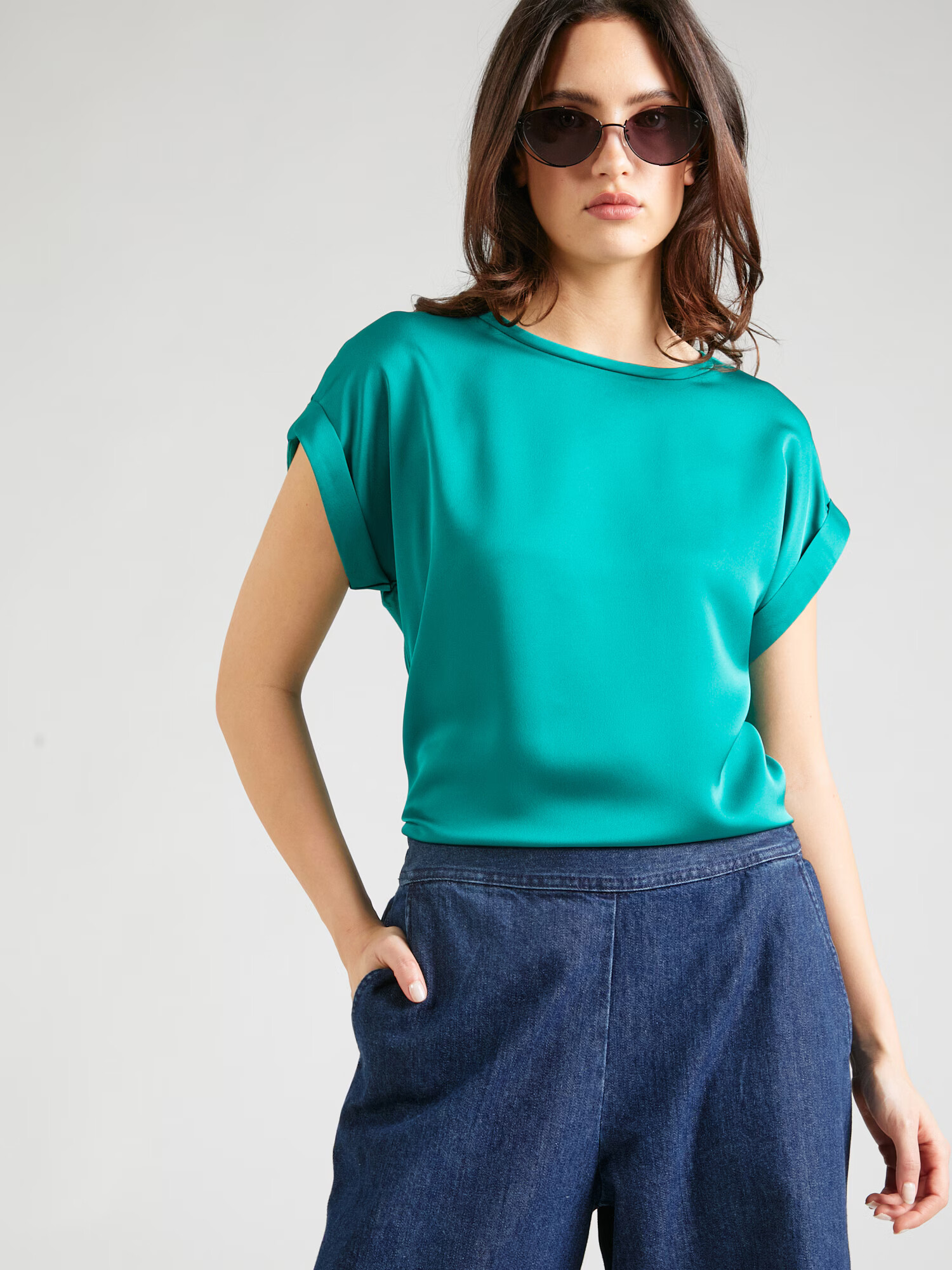 VILA Tricou 'ELLETTE' verde jad - Pled.ro