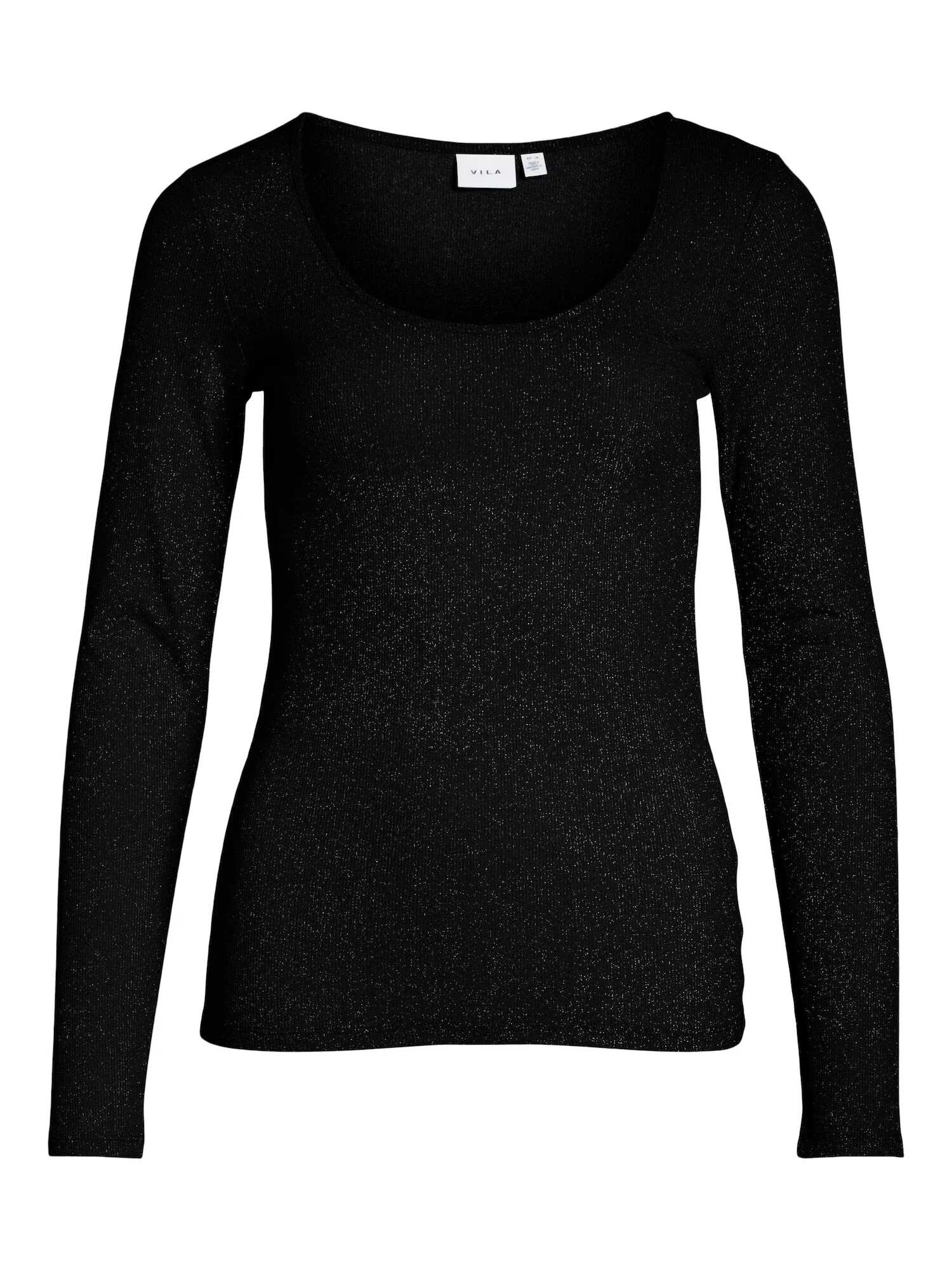 VILA Tricou 'LUXY' negru / argintiu - Pled.ro