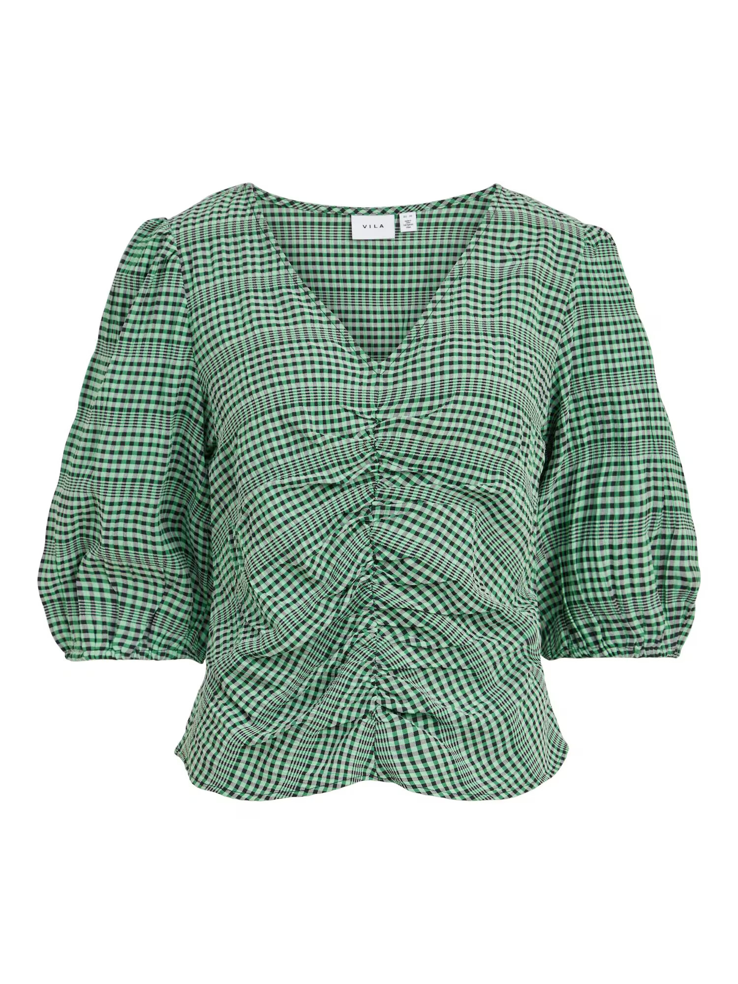 VILA Tricou 'SALINIA' verde / negru - Pled.ro