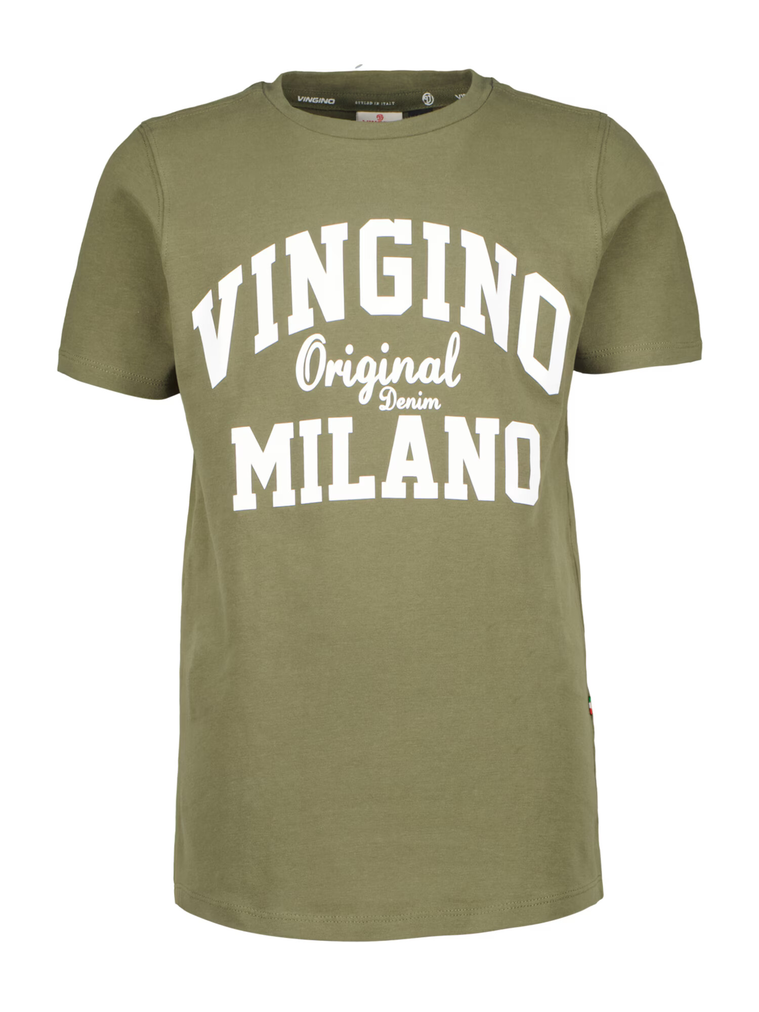 VINGINO Tricou oliv / alb - Pled.ro