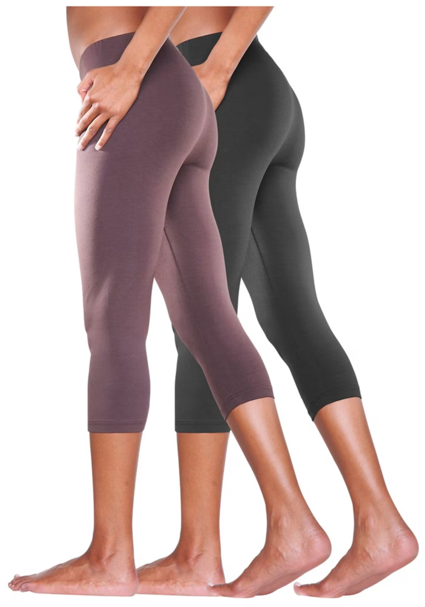 VIVANCE Leggings castaniu / negru - Pled.ro