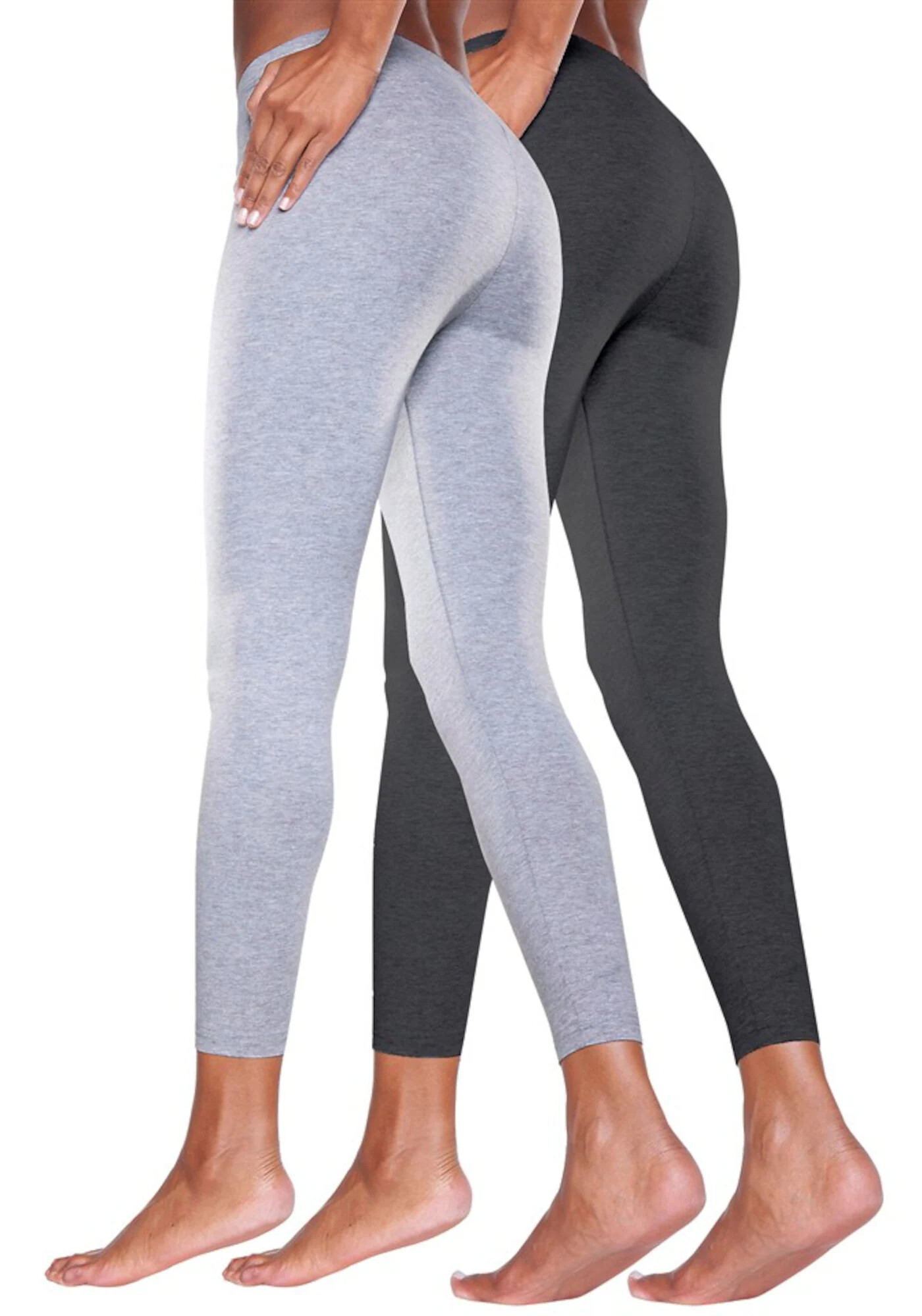 VIVANCE Leggings gri deschis / negru - Pled.ro