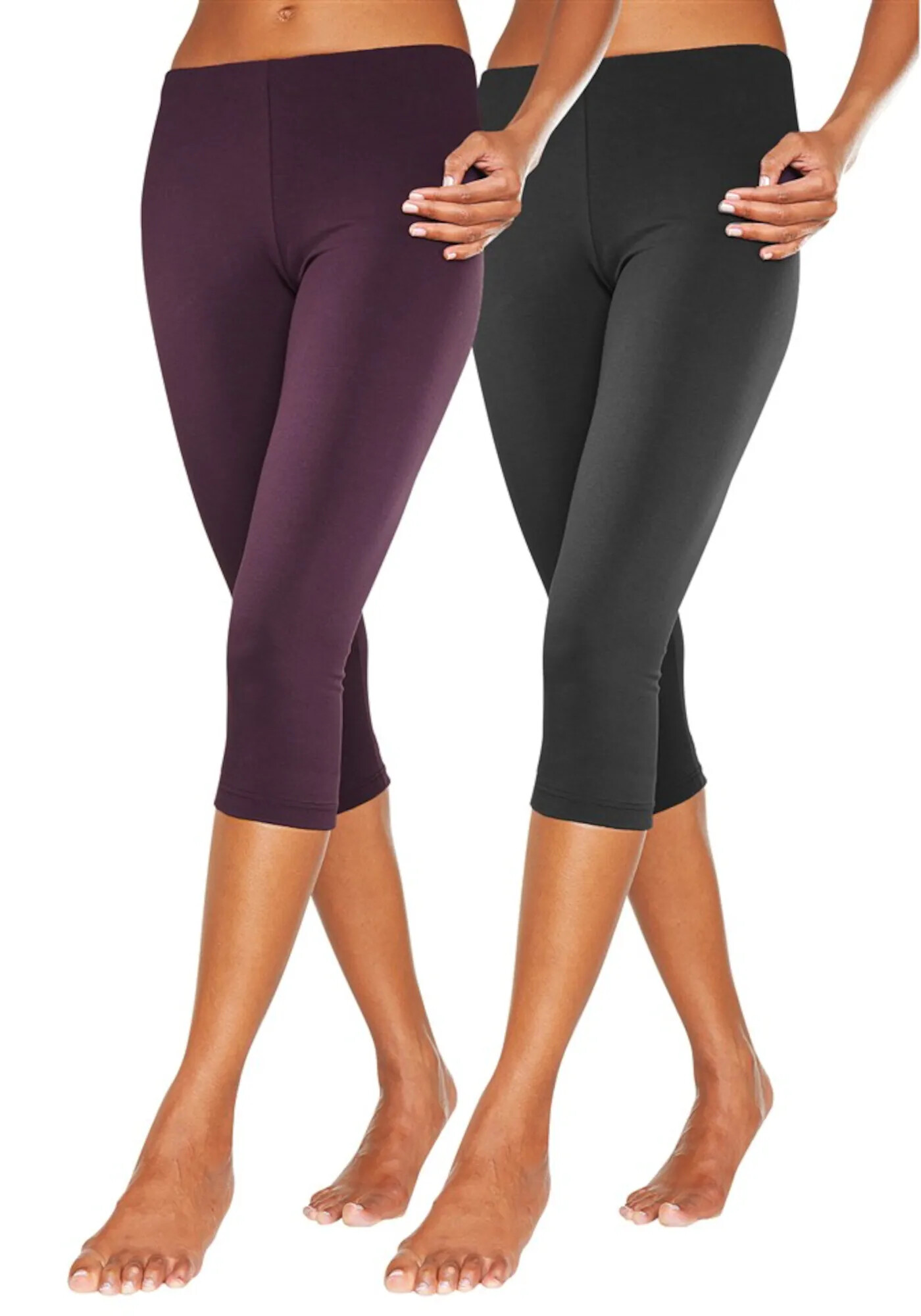 VIVANCE Leggings mov neon / negru - Pled.ro