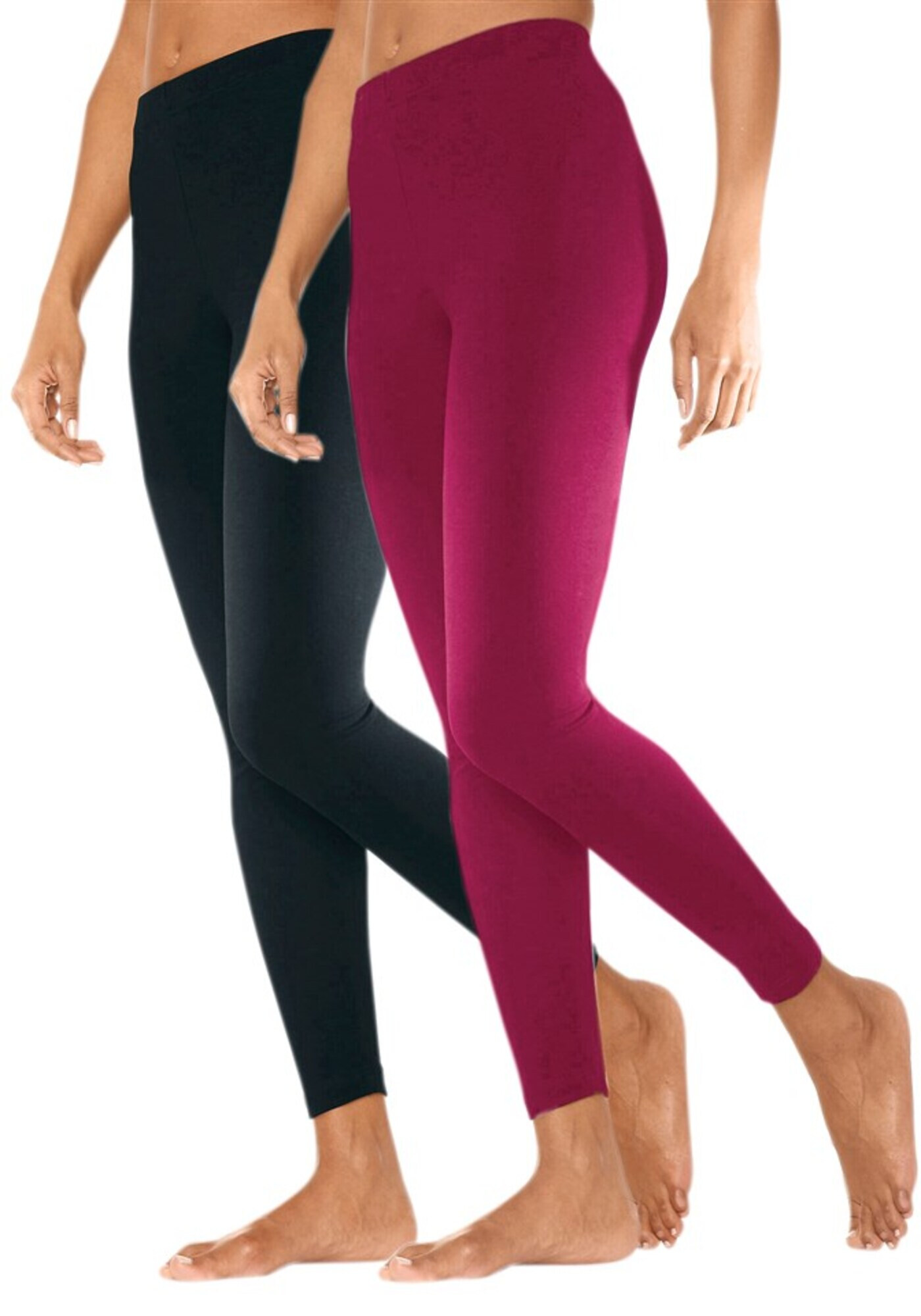 VIVANCE Leggings roz zmeură / negru - Pled.ro