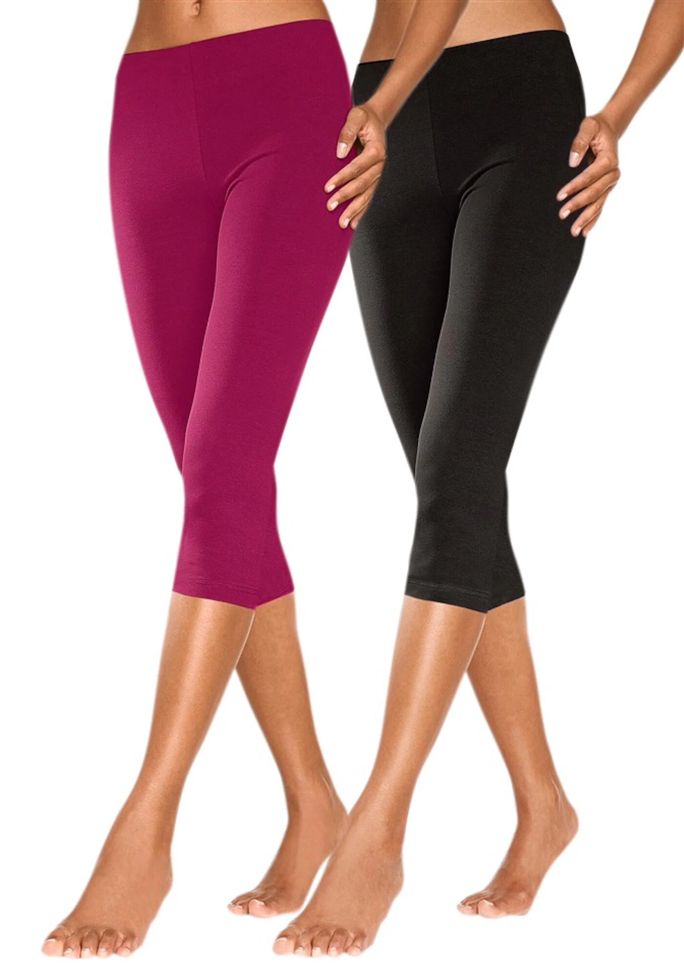 VIVANCE Leggings roz zmeură / negru - Pled.ro