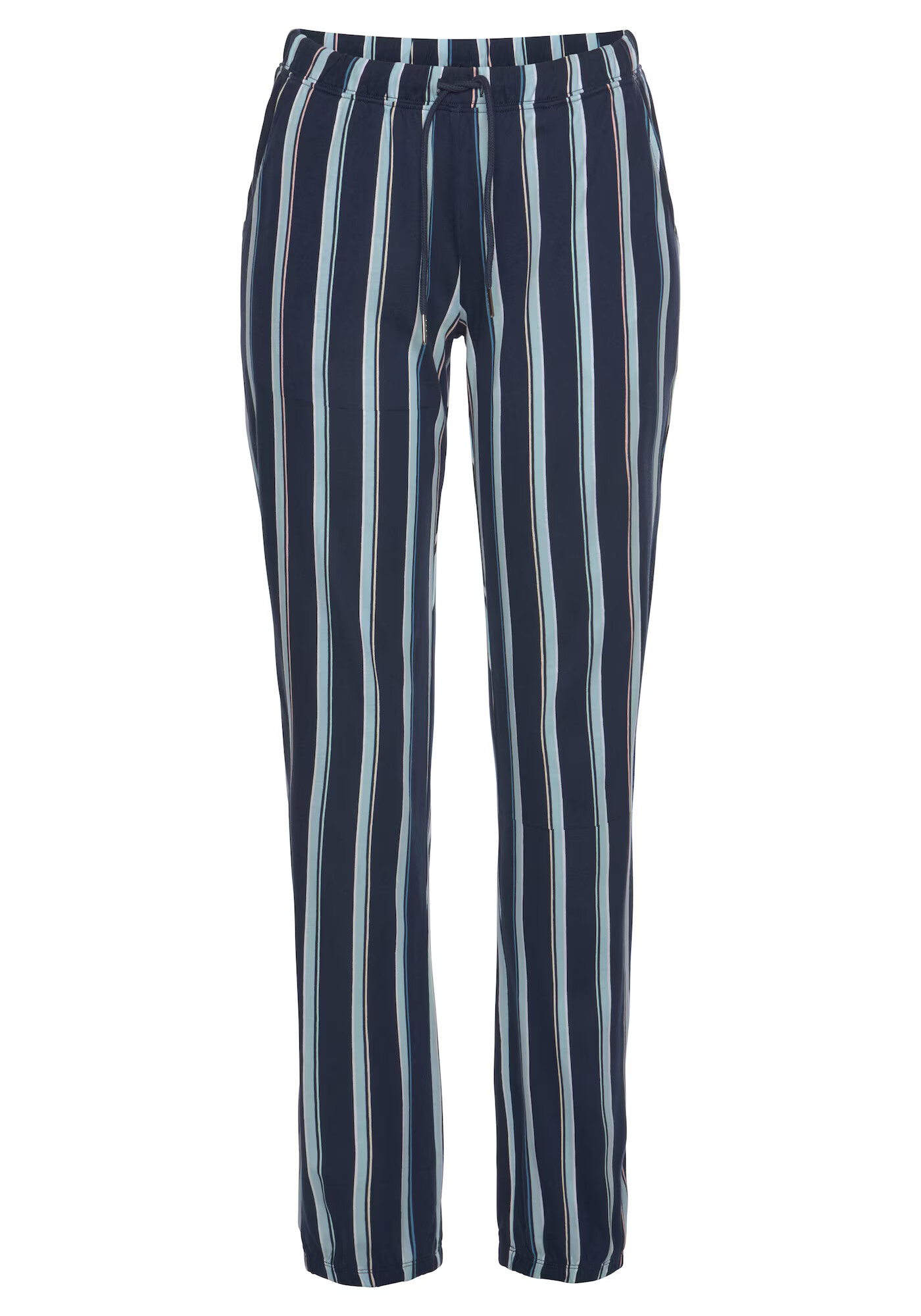 VIVANCE Pantaloni de pijama albastru fumuriu / albastru cobalt / alb - Pled.ro