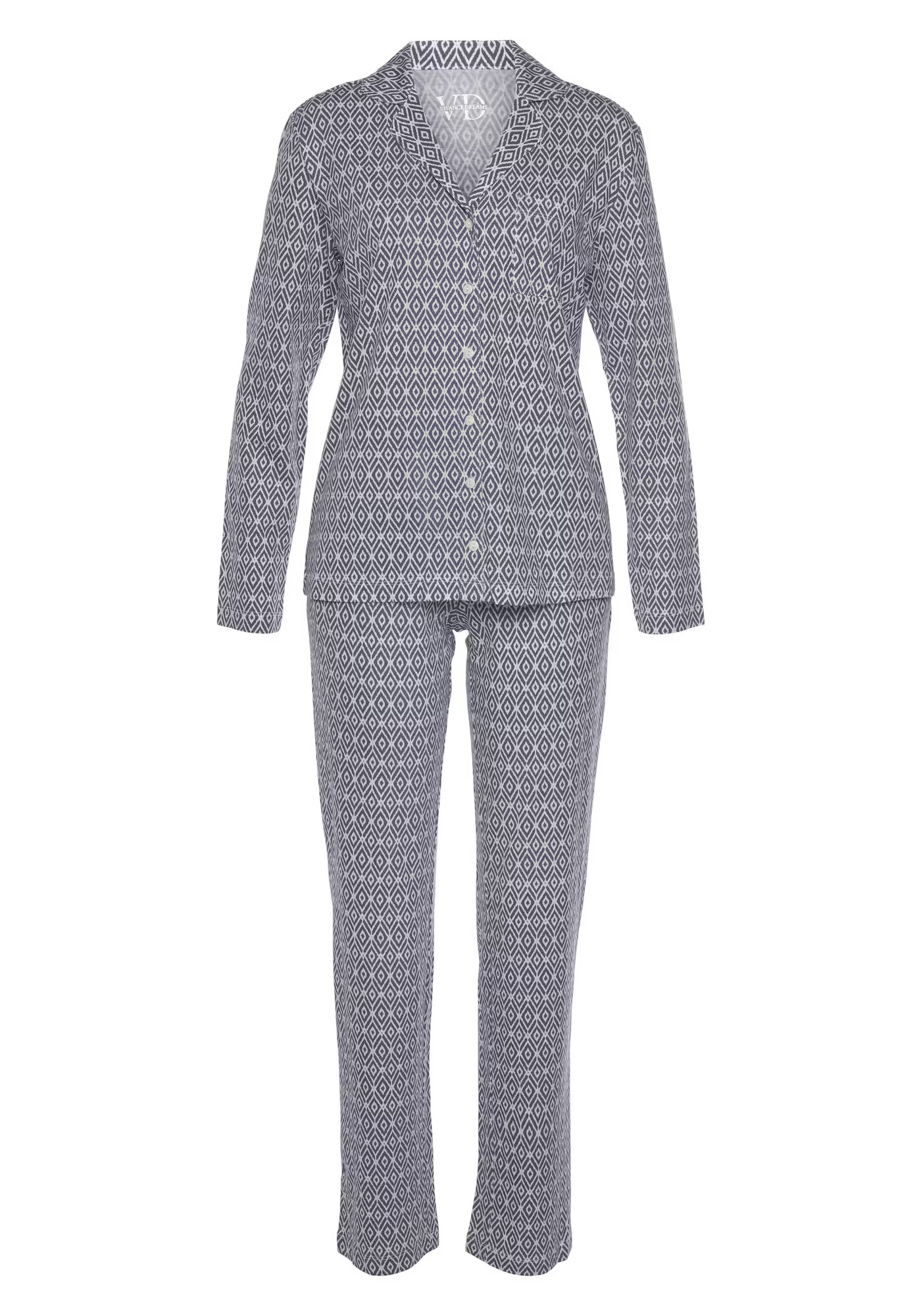 VIVANCE Pijama albastru marin / albastru deschis - Pled.ro