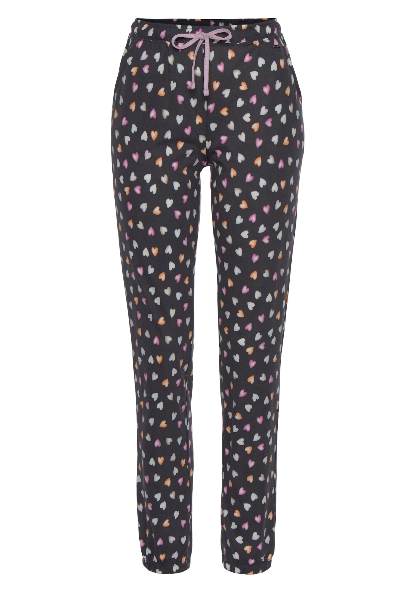 VIVANCE Pijama 'Love' mov liliachiu / negru - Pled.ro