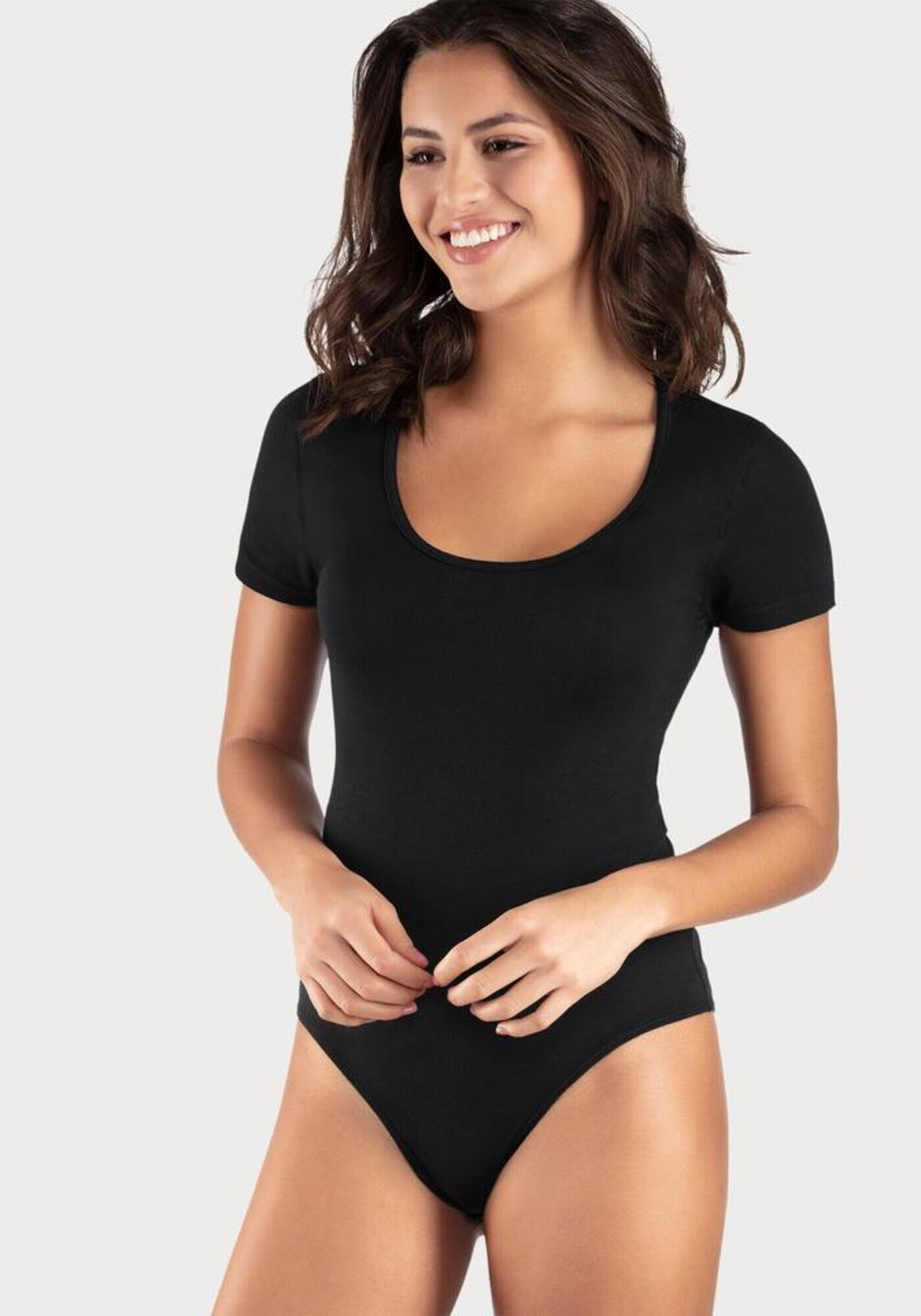 VIVANCE Tricou body negru / alb - Pled.ro