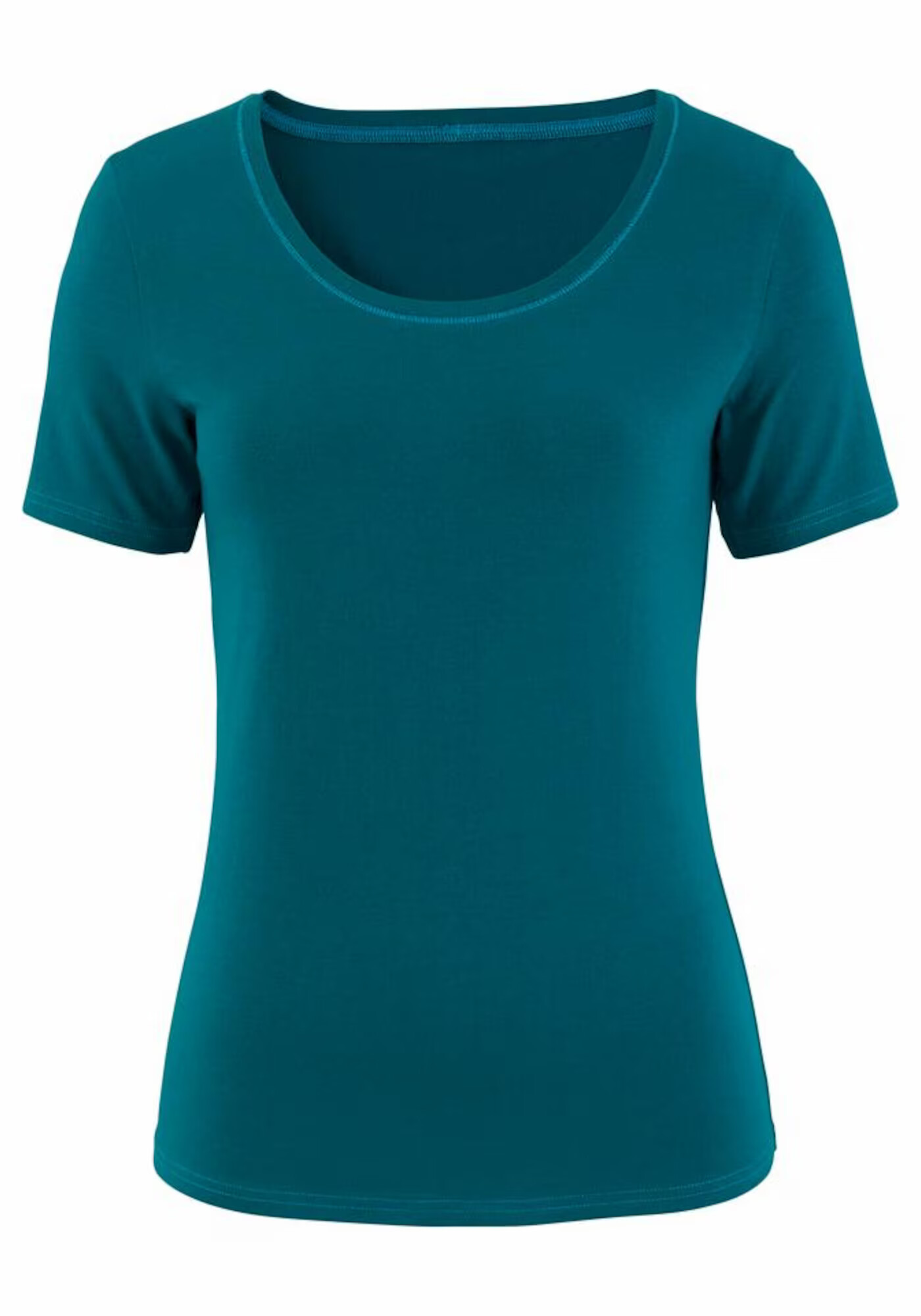 VIVANCE Tricou verde petrol / negru - Pled.ro