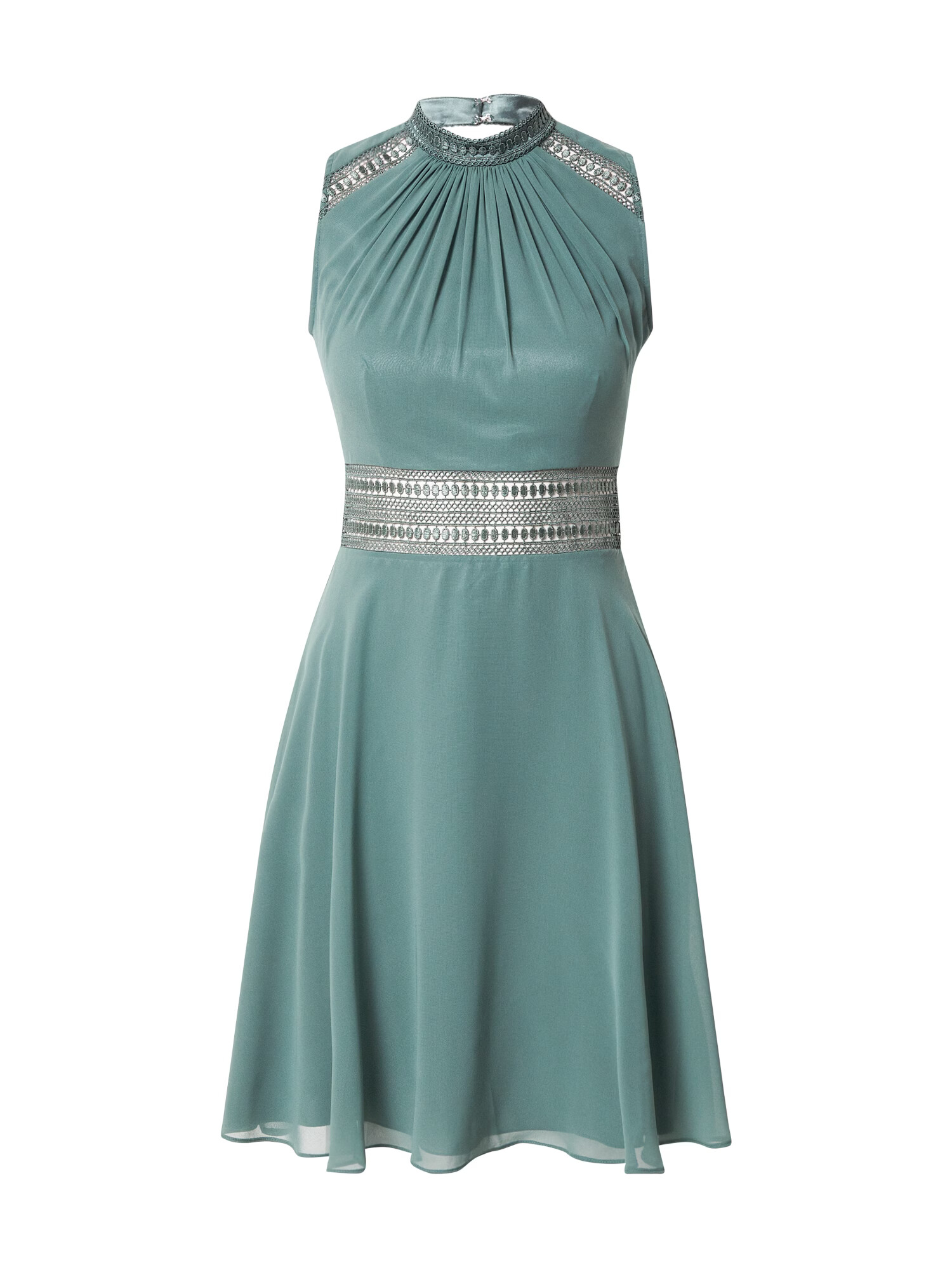 Vera Mont Rochie de cocktail gri argintiu / verde smarald - Pled.ro