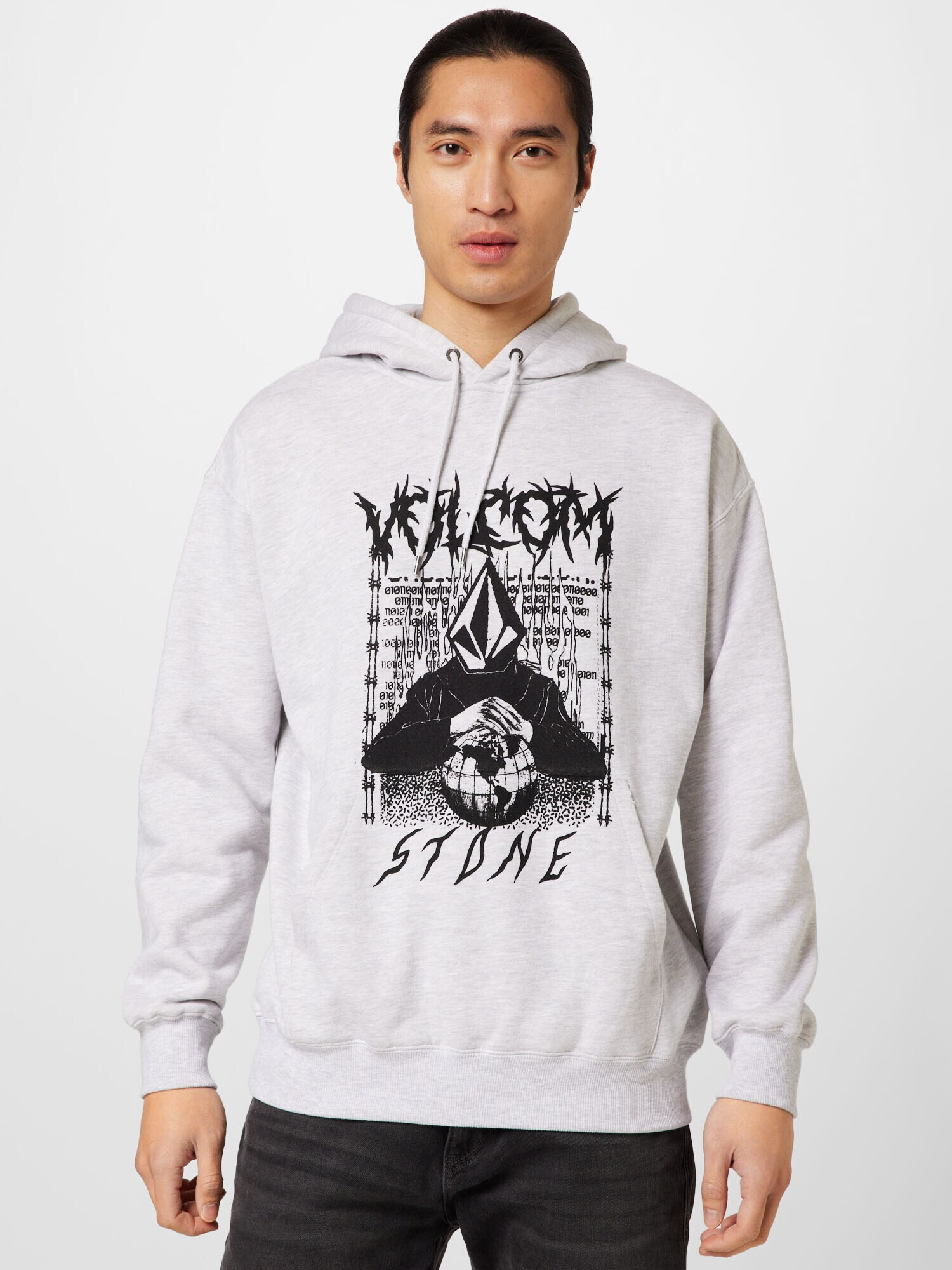 Volcom Bluză de molton 'EDENER' gri amestecat / negru - Pled.ro