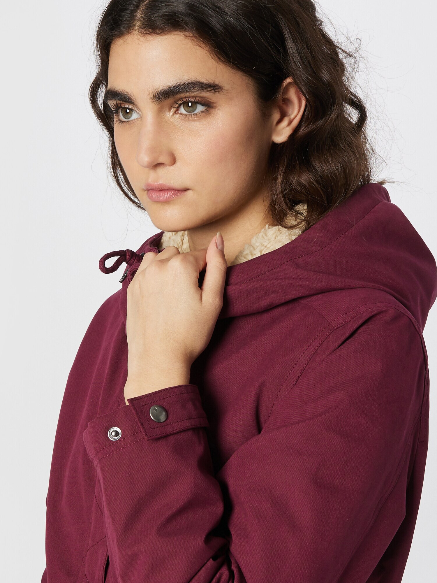 Volcom Parka de iarnă 'LESS IS MORE' roșu burgundy - Pled.ro