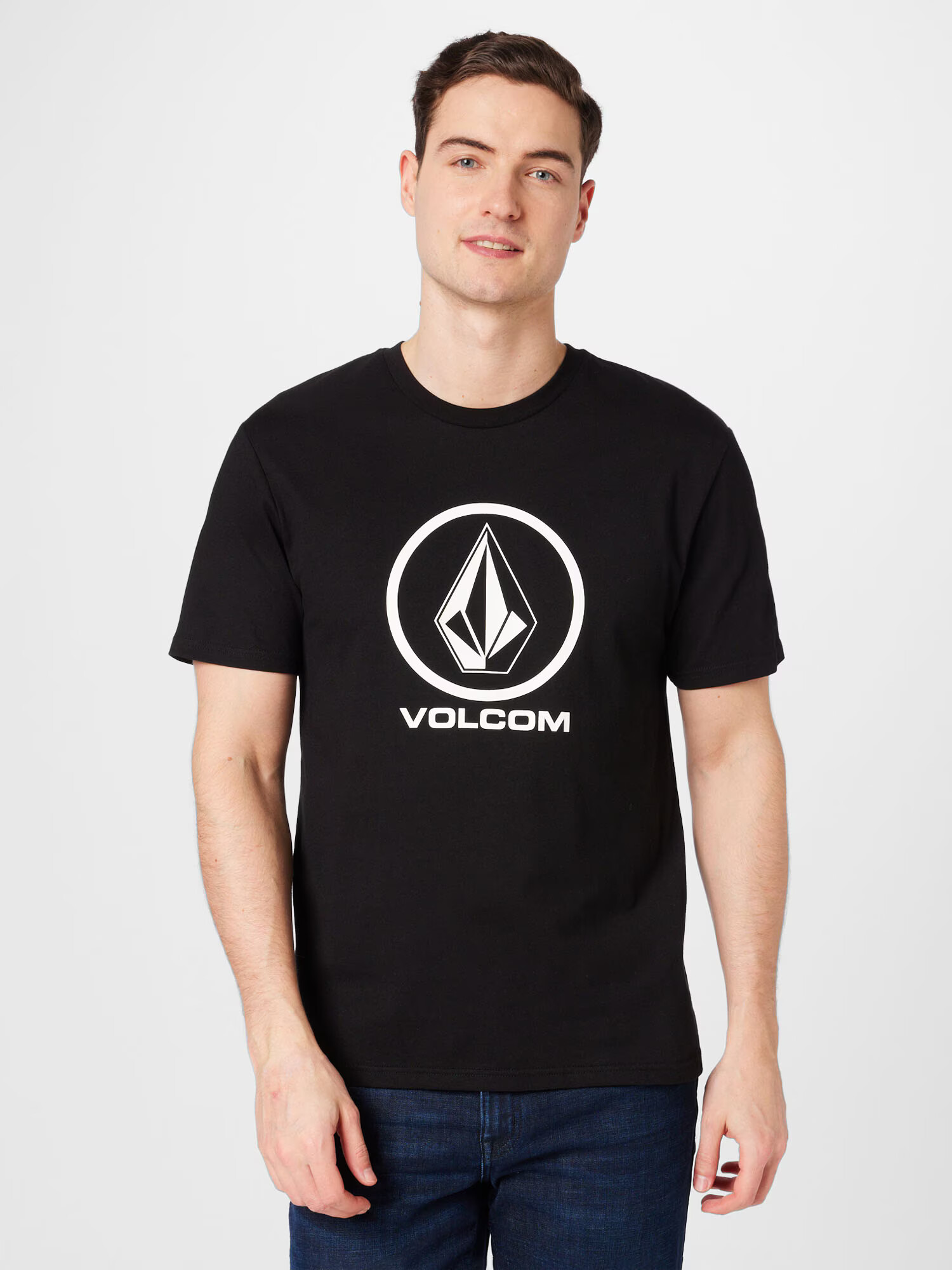 Volcom Tricou 'CRISP' negru / alb - Pled.ro