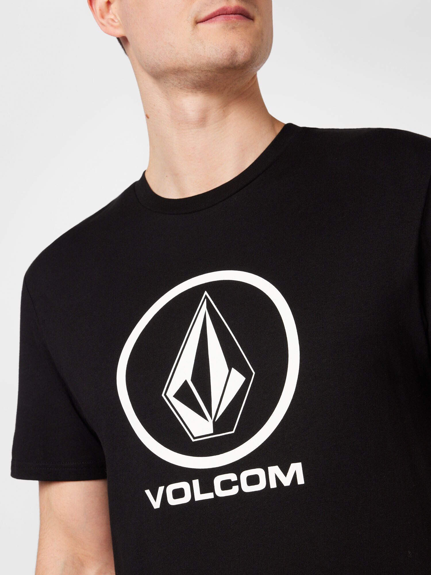 Volcom Tricou 'CRISP' negru / alb - Pled.ro