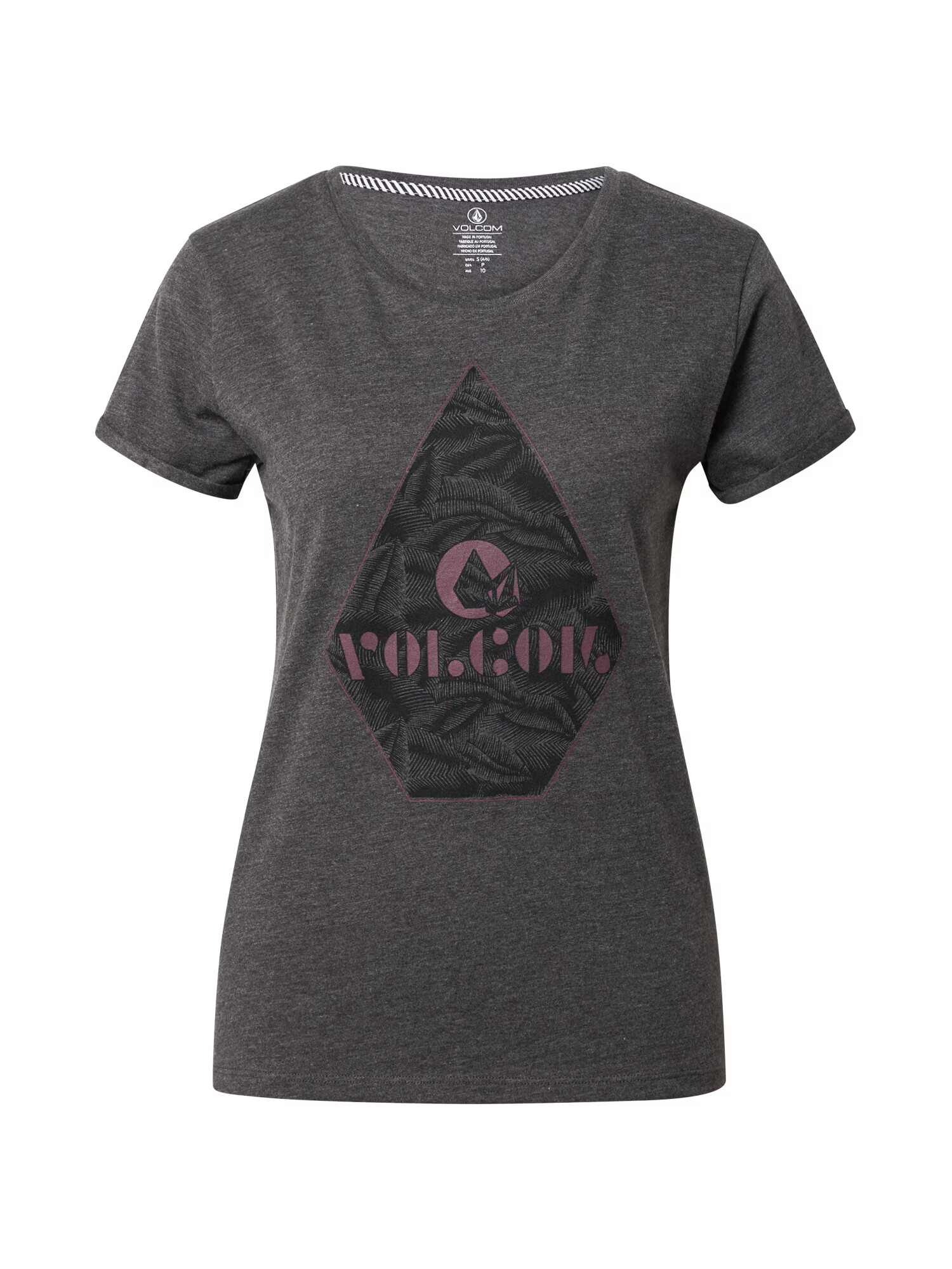 Volcom Tricou gri închis / roz închis / negru - Pled.ro