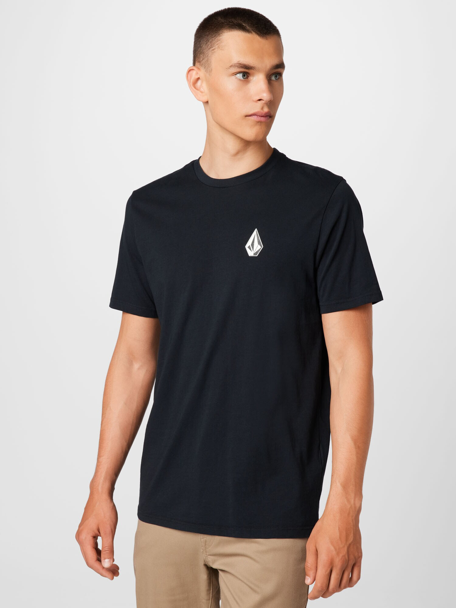 Volcom Tricou 'ICONIC STONE' negru / alb - Pled.ro