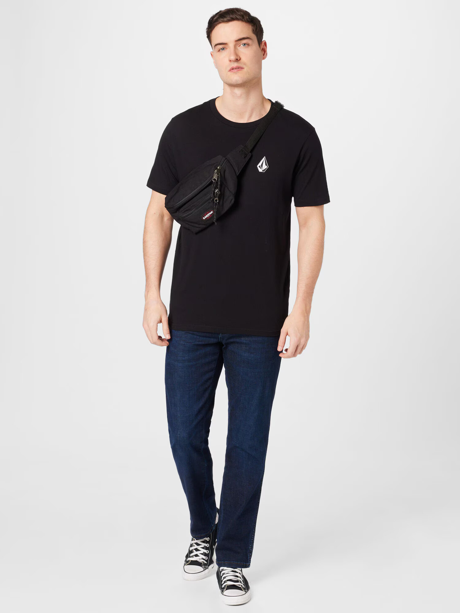 Volcom Tricou negru / alb - Pled.ro