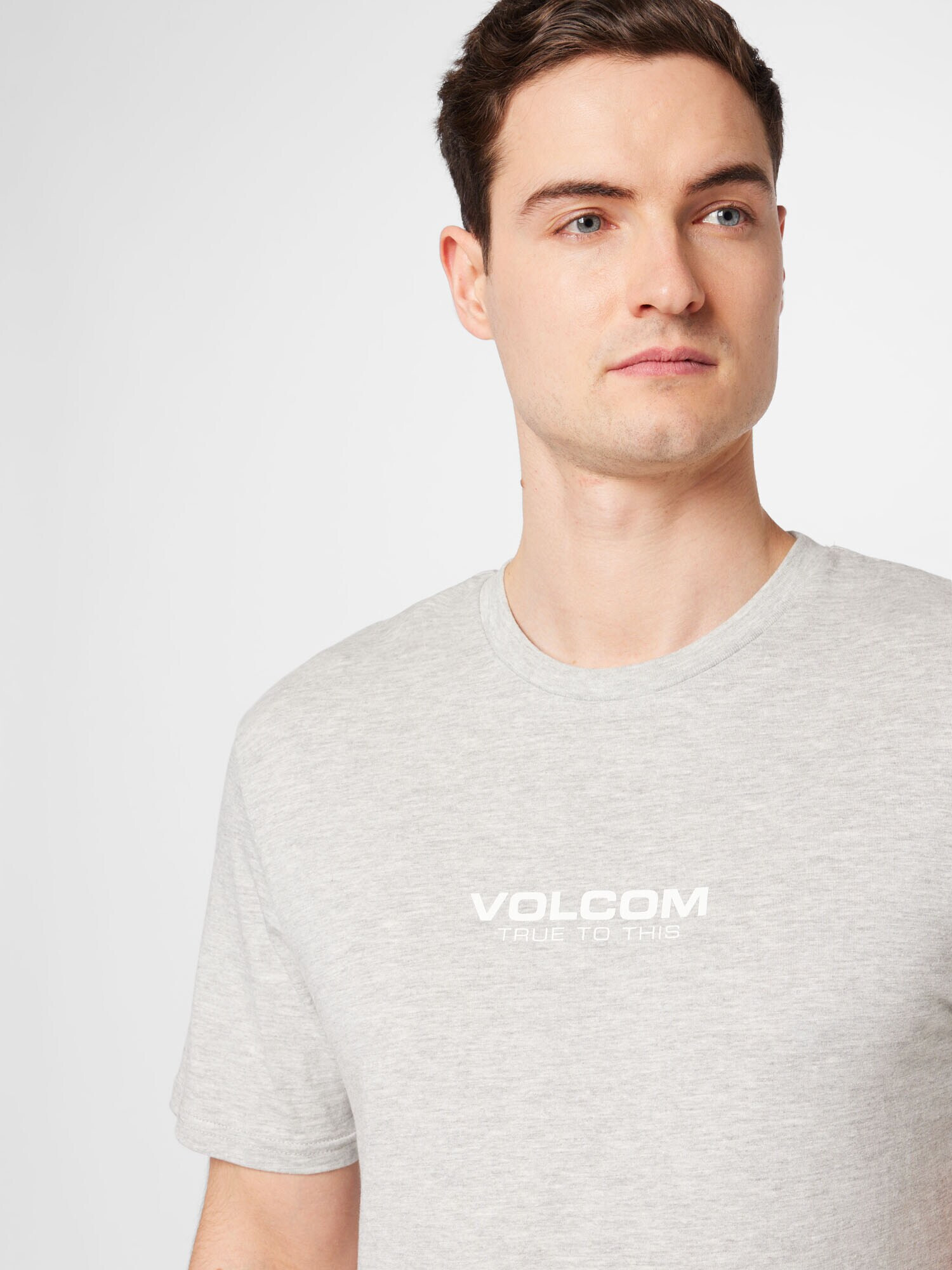 Volcom Tricou 'NEW EURO' gri amestecat / alb - Pled.ro