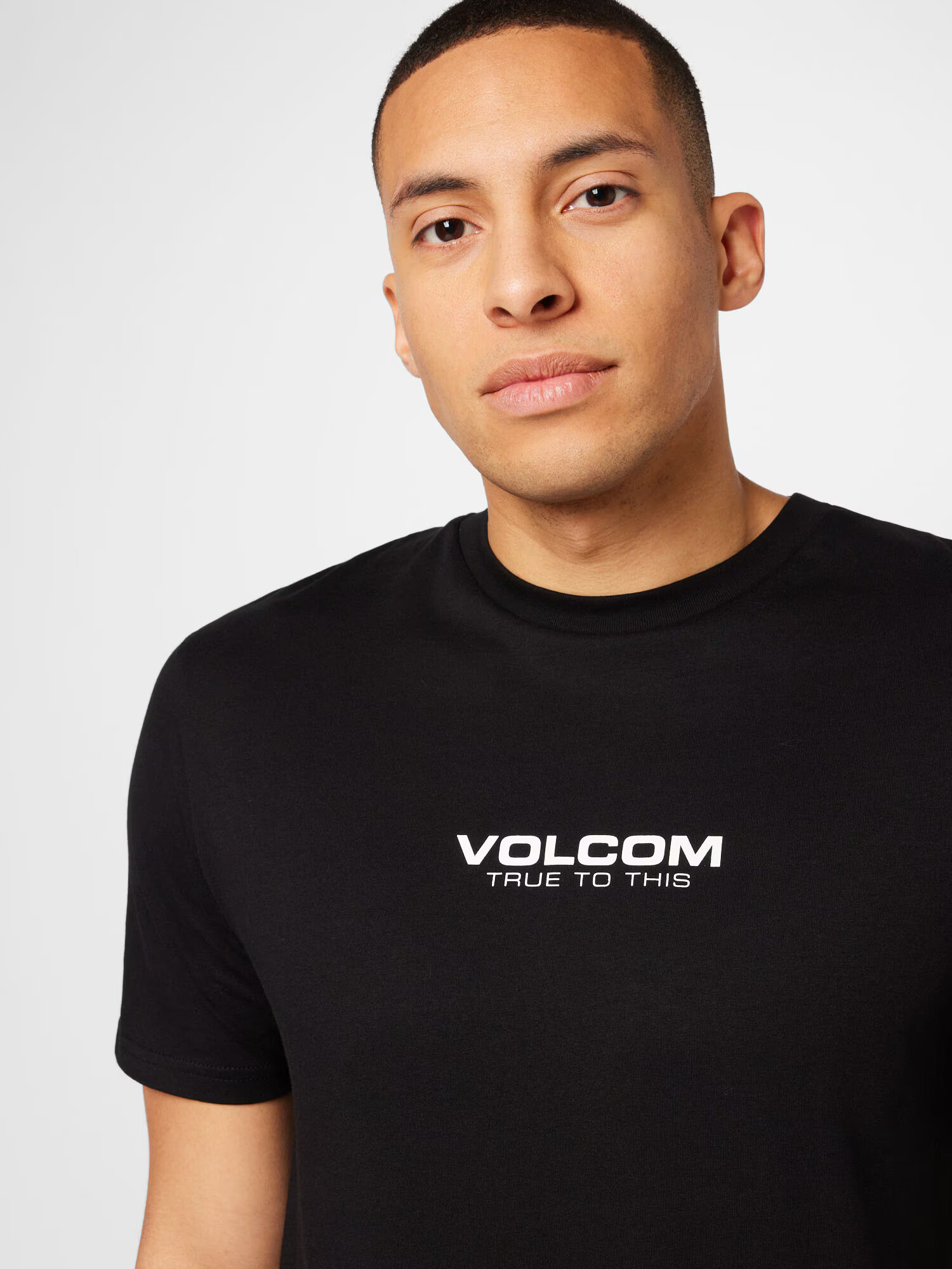 Volcom Tricou 'New Euro' negru / alb - Pled.ro