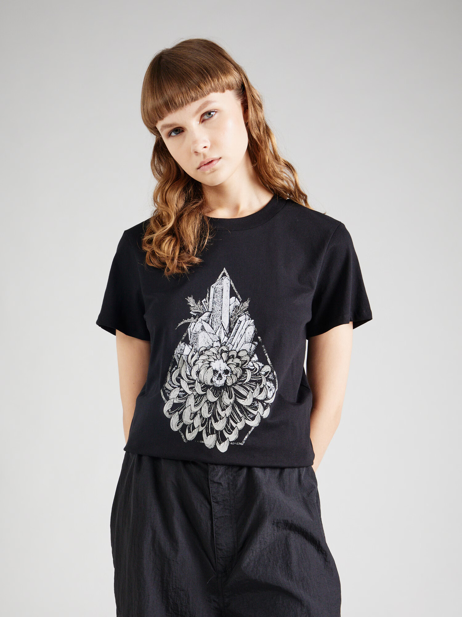 Volcom Tricou 'Radical Daze' gri deschis / negru - Pled.ro