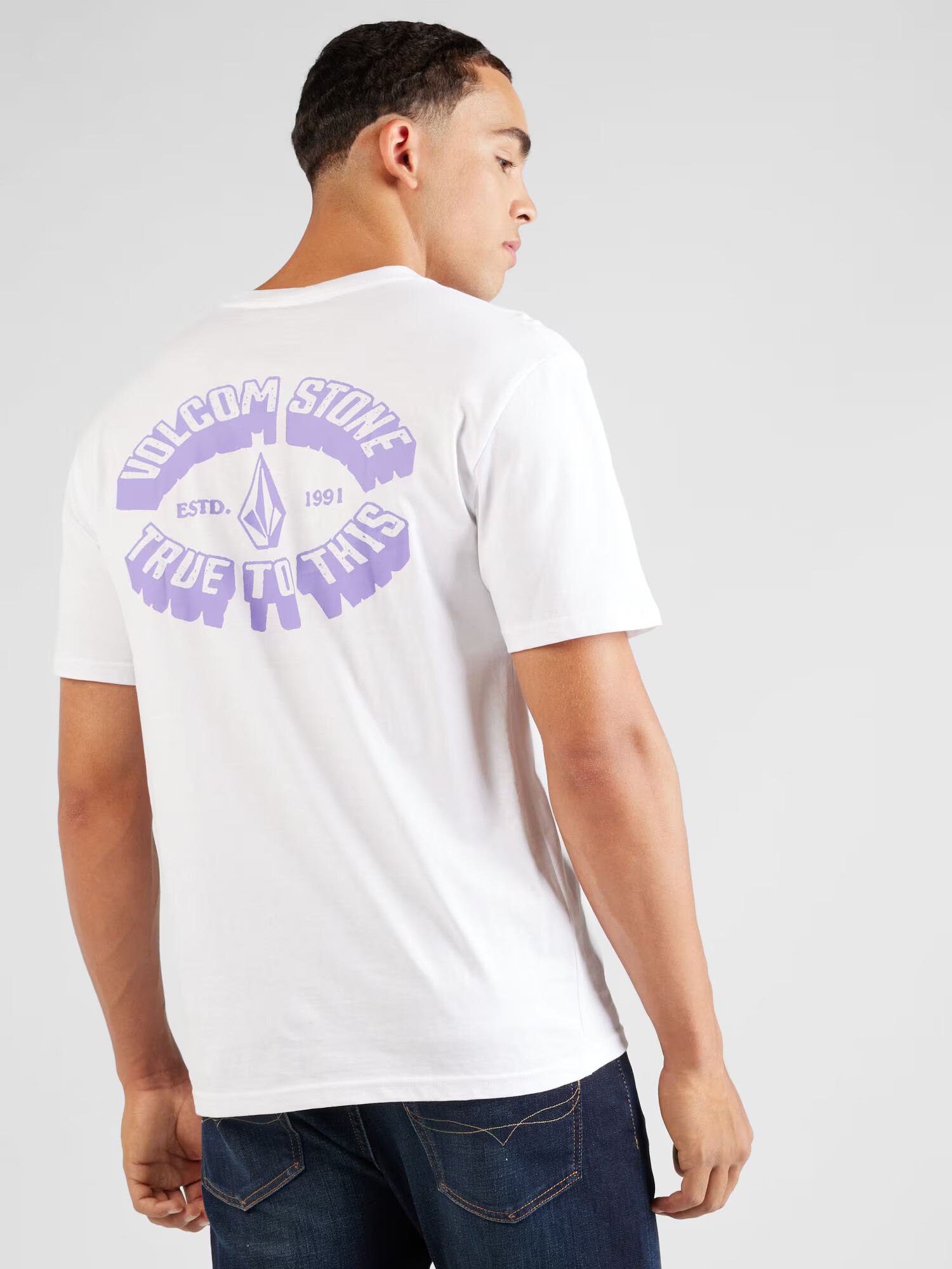 Volcom Tricou 'TRUE MECHA' lila / alb - Pled.ro