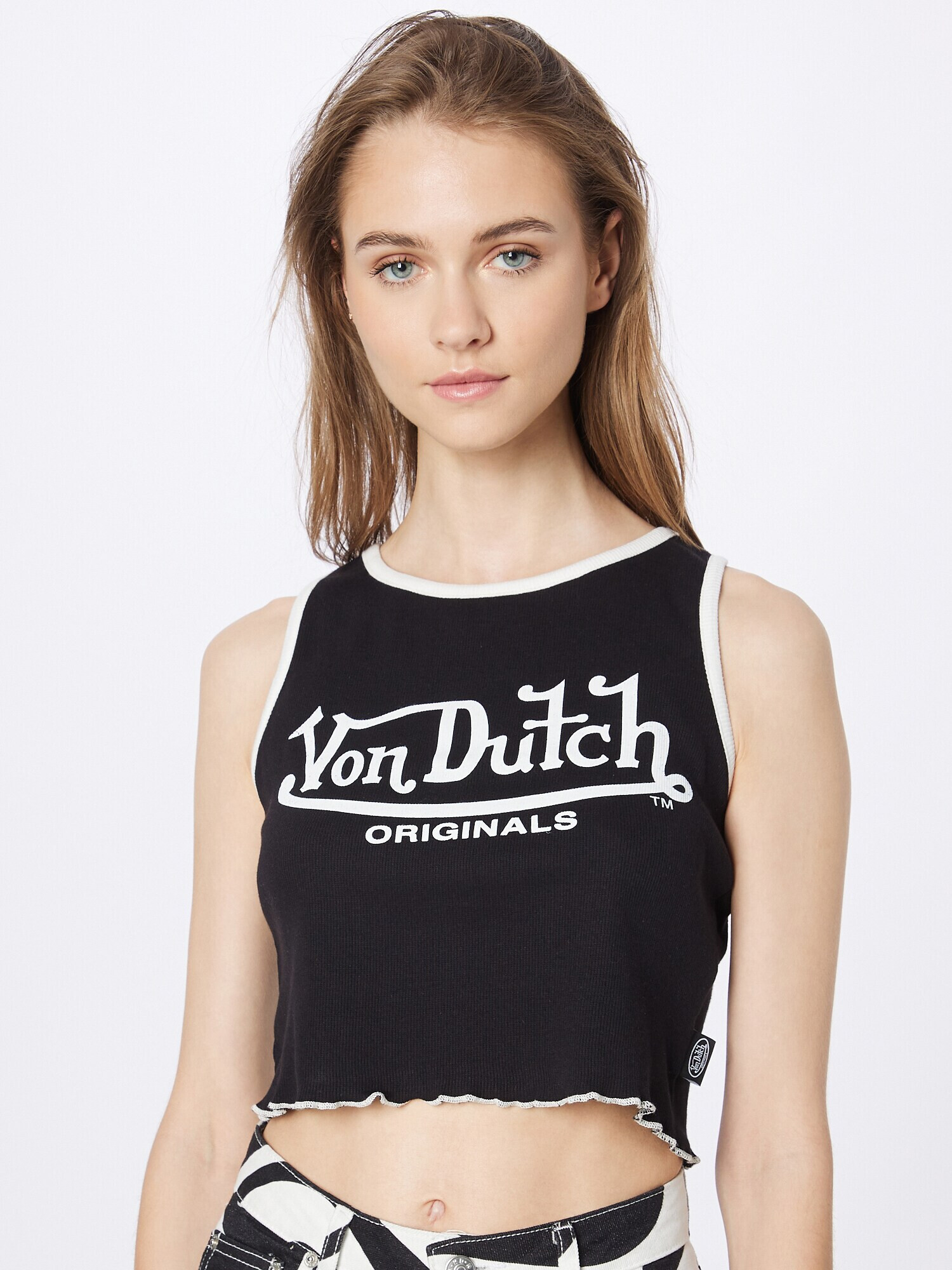 Von Dutch Originals Top 'ASHLEY' negru / alb - Pled.ro