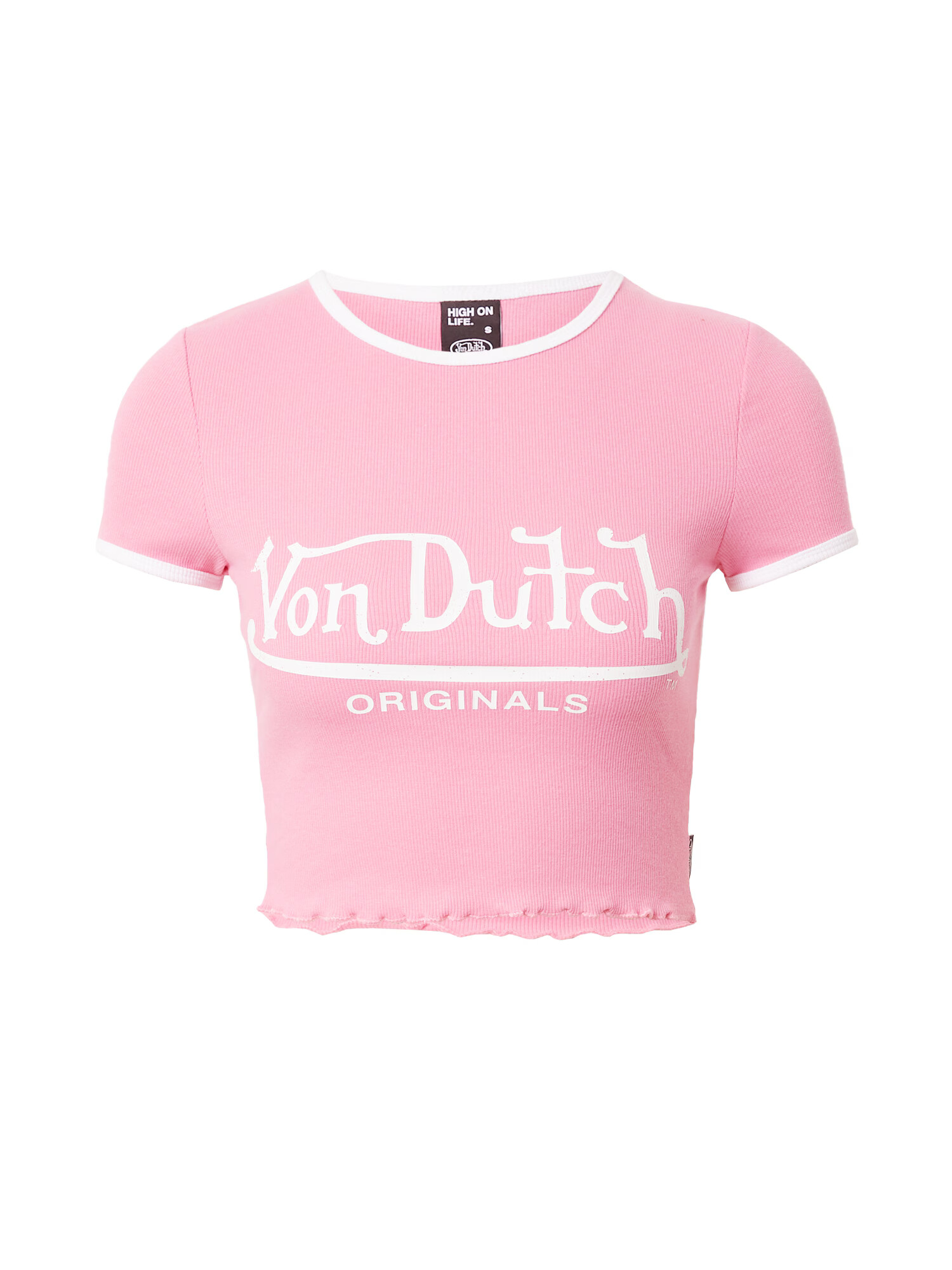 Von Dutch Originals Tricou 'AMI' roz deschis / alb - Pled.ro