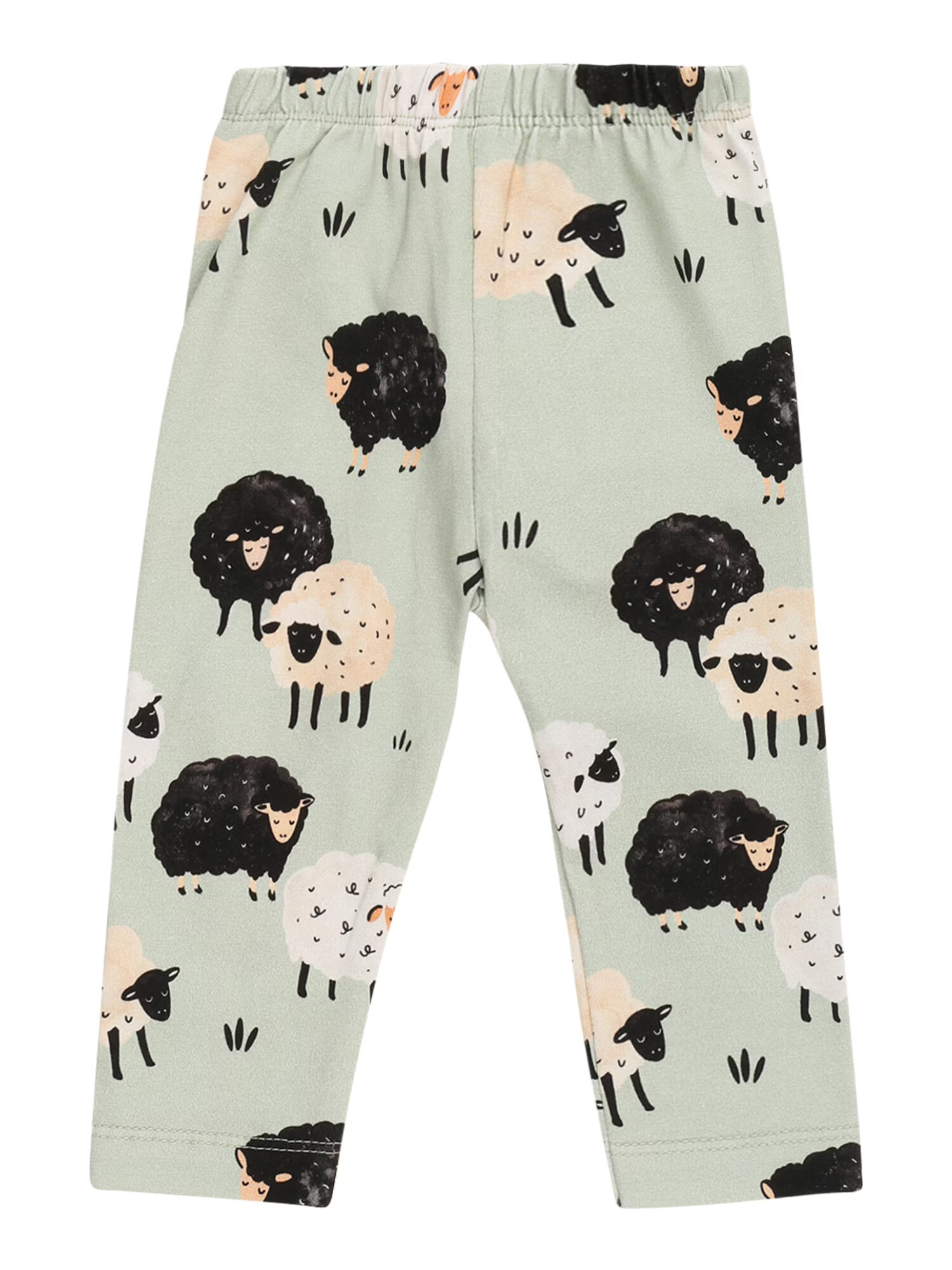 Walkiddy Leggings verde pastel / portocaliu deschis / negru - Pled.ro