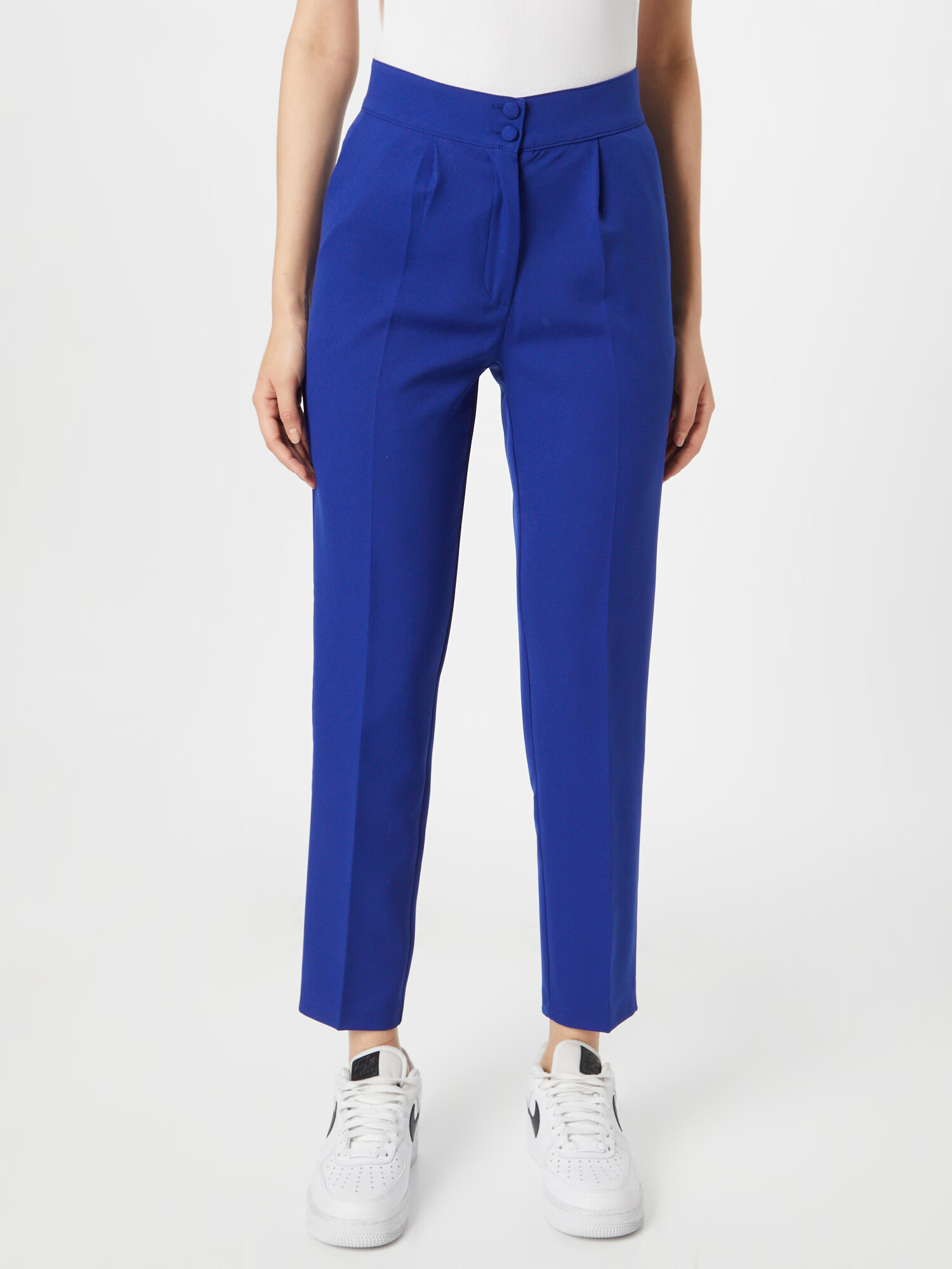 Wallis Pantaloni cu dungă albastru cobalt - Pled.ro