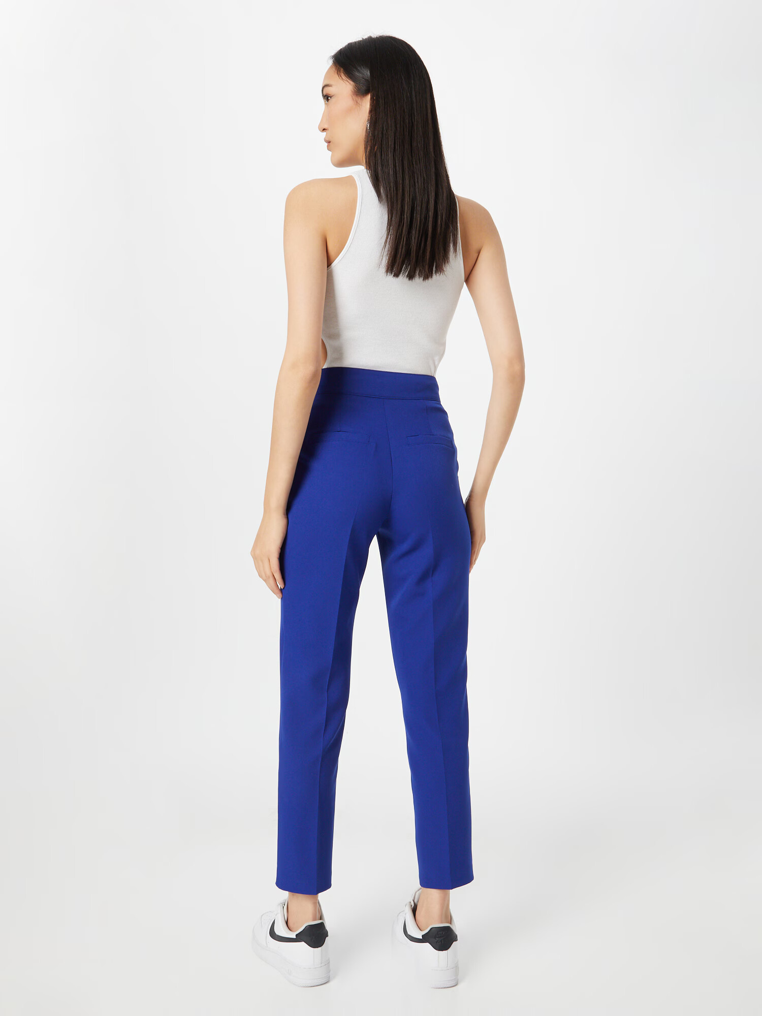 Wallis Pantaloni cu dungă albastru cobalt - Pled.ro