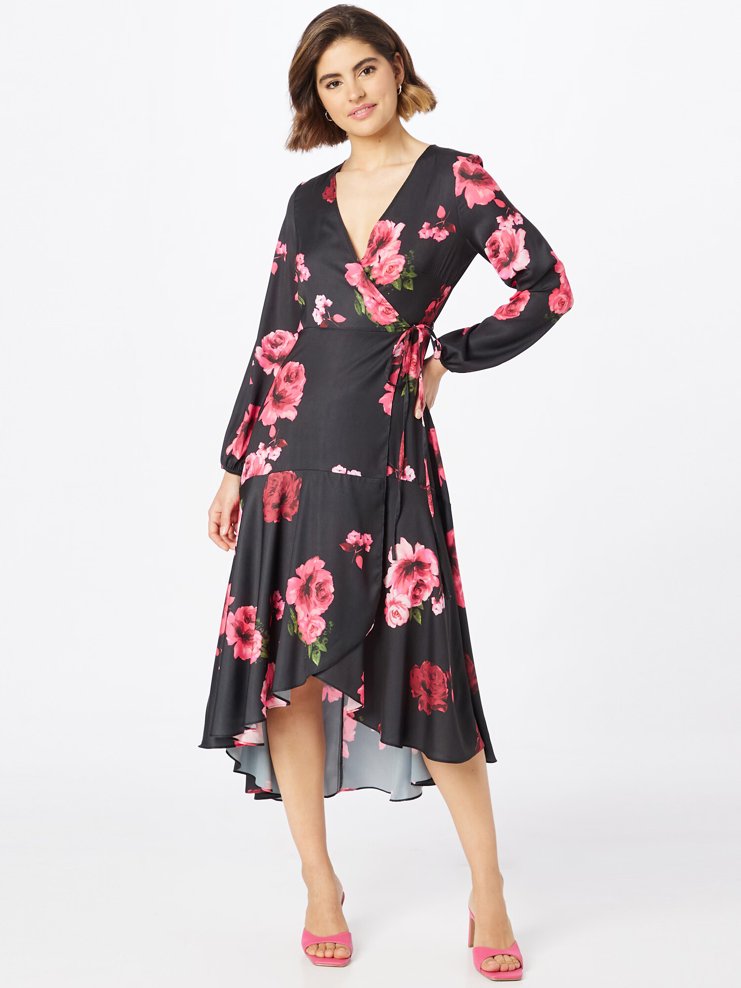 Wallis Rochie verde / rosé / negru - Pled.ro