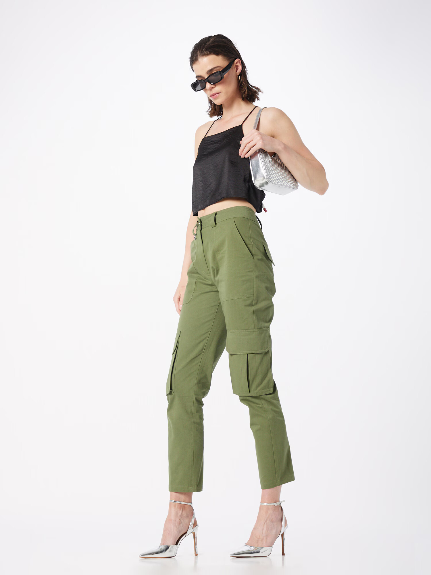 Warehouse Pantaloni cu buzunare kaki - Pled.ro